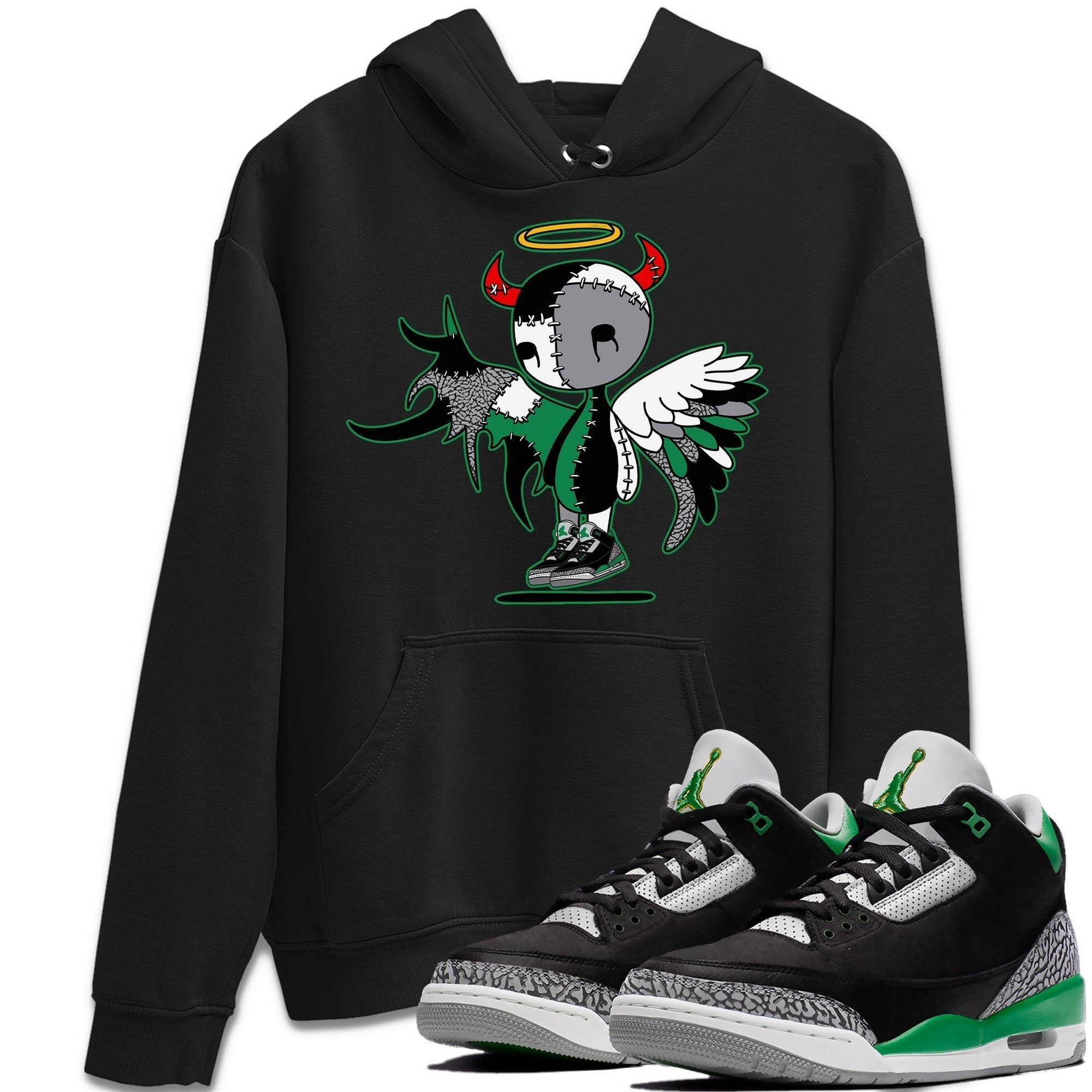 Jordan 3 Pine Green Shirt To Match Jordans Devil Angel Sneaker Tees Jordan 3 Pine Green Drip Gear Zone Sneaker Matching Clothing Unisex Shirts