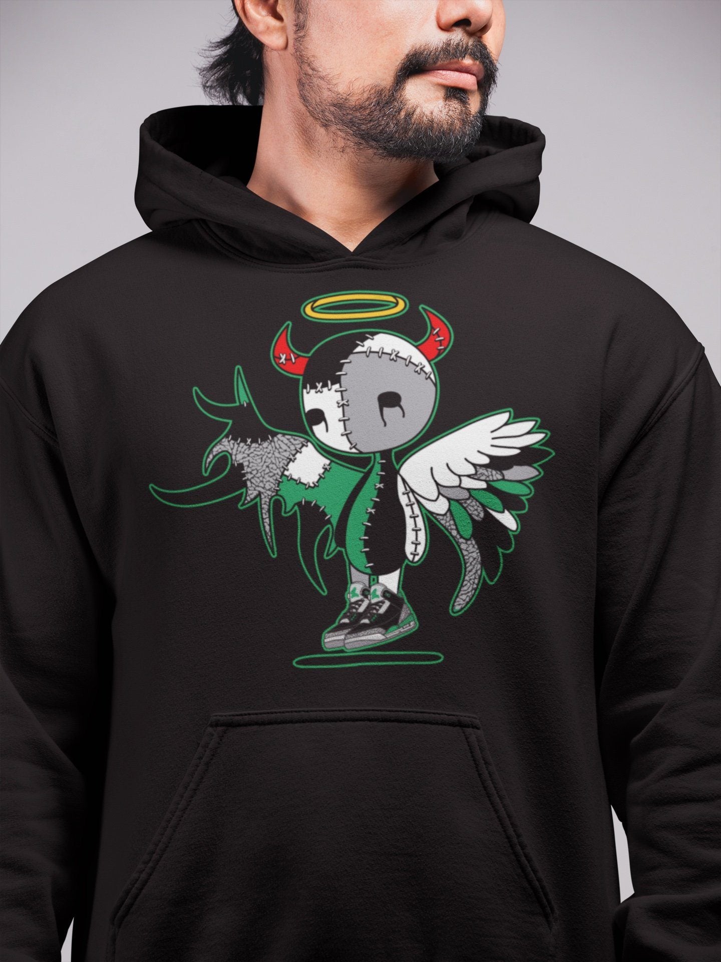 Jordan 3 Pine Green Shirt To Match Jordans Devil Angel Sneaker Tees Jordan 3 Pine Green Drip Gear Zone Sneaker Matching Clothing Unisex Shirts