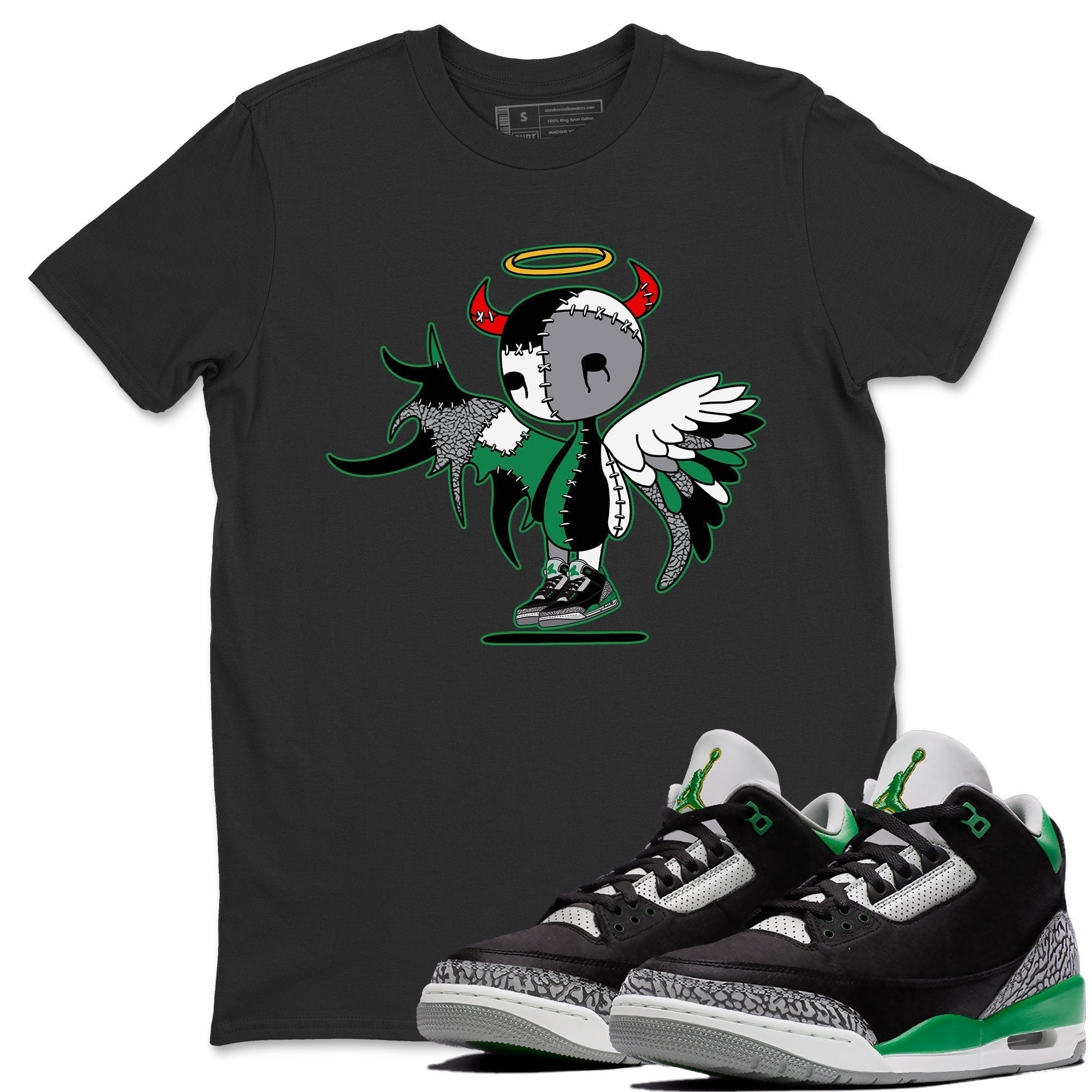 Jordan 3 Pine Green Shirt To Match Jordans Devil Angel Sneaker Tees Jordan 3 Pine Green Drip Gear Zone Sneaker Matching Clothing Unisex Shirts