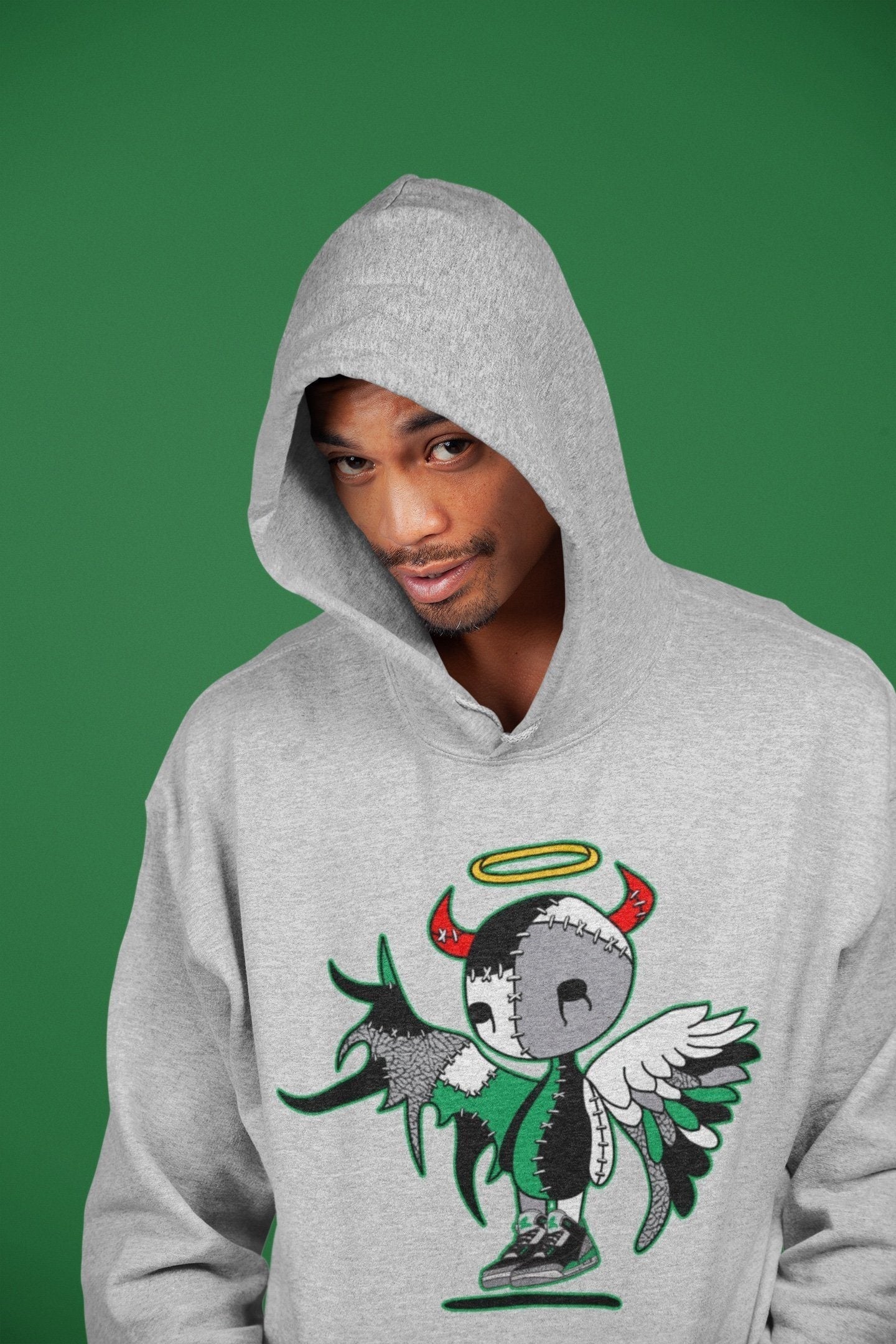 Jordan 3 Pine Green Shirt To Match Jordans Devil Angel Sneaker Tees Jordan 3 Pine Green Drip Gear Zone Sneaker Matching Clothing Unisex Shirts