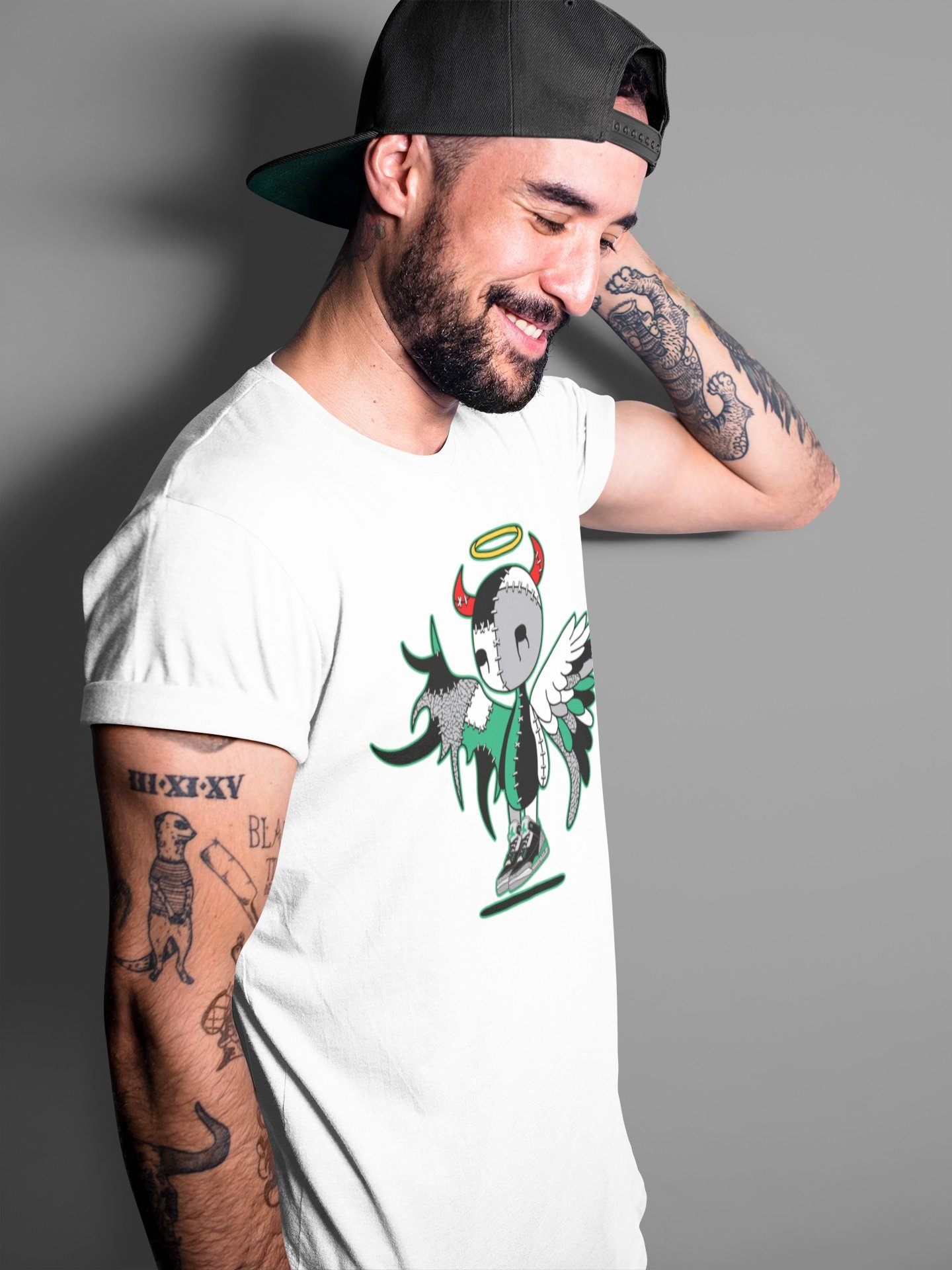 Jordan 3 Pine Green Shirt To Match Jordans Devil Angel Sneaker Tees Jordan 3 Pine Green Drip Gear Zone Sneaker Matching Clothing Unisex Shirts