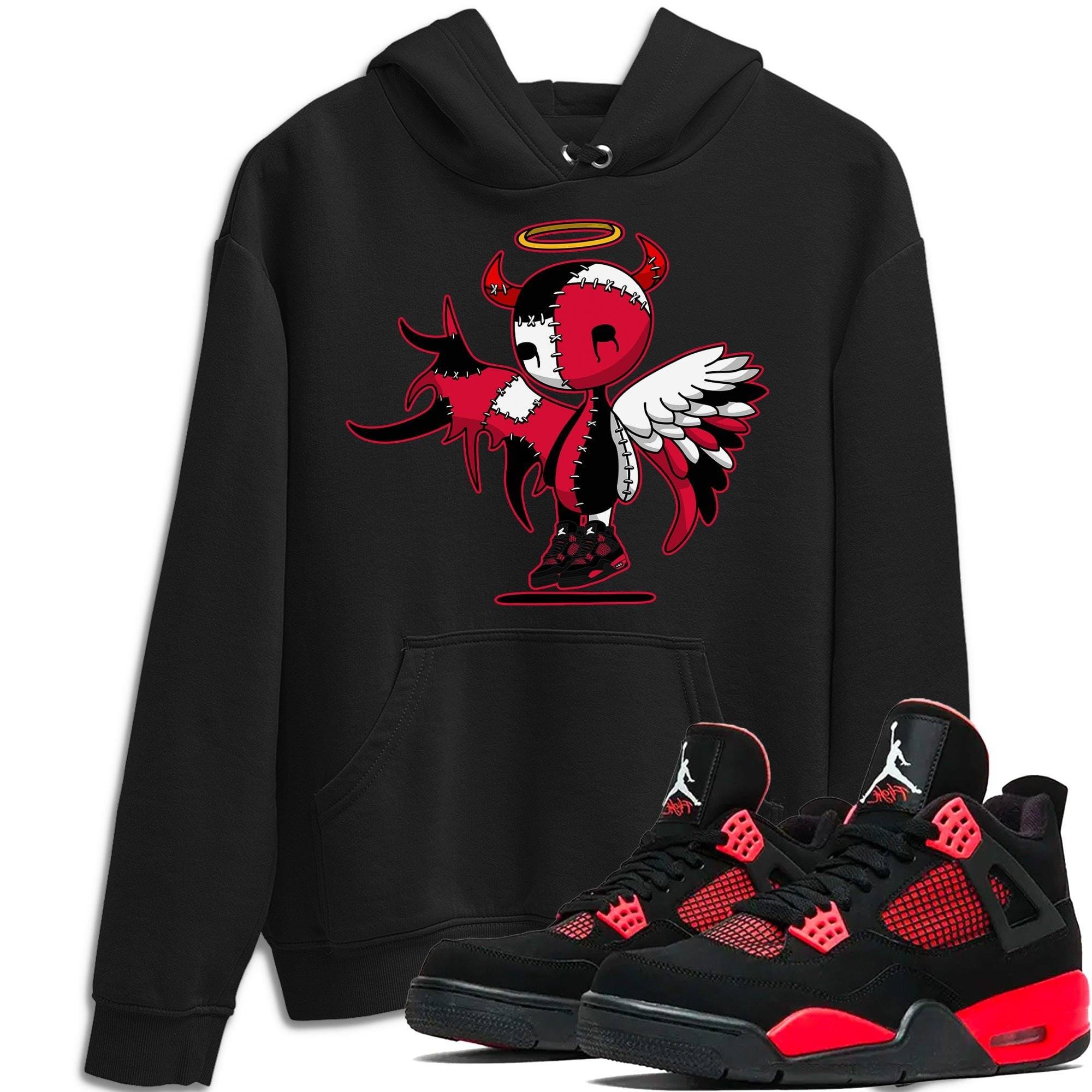 Jordan 4 Red Thunder Shirt To Match Jordans Devil Angel Sneaker Tees Jordan 4 Red Thunder Drip Gear Zone Sneaker Matching Clothing Unisex Shirts