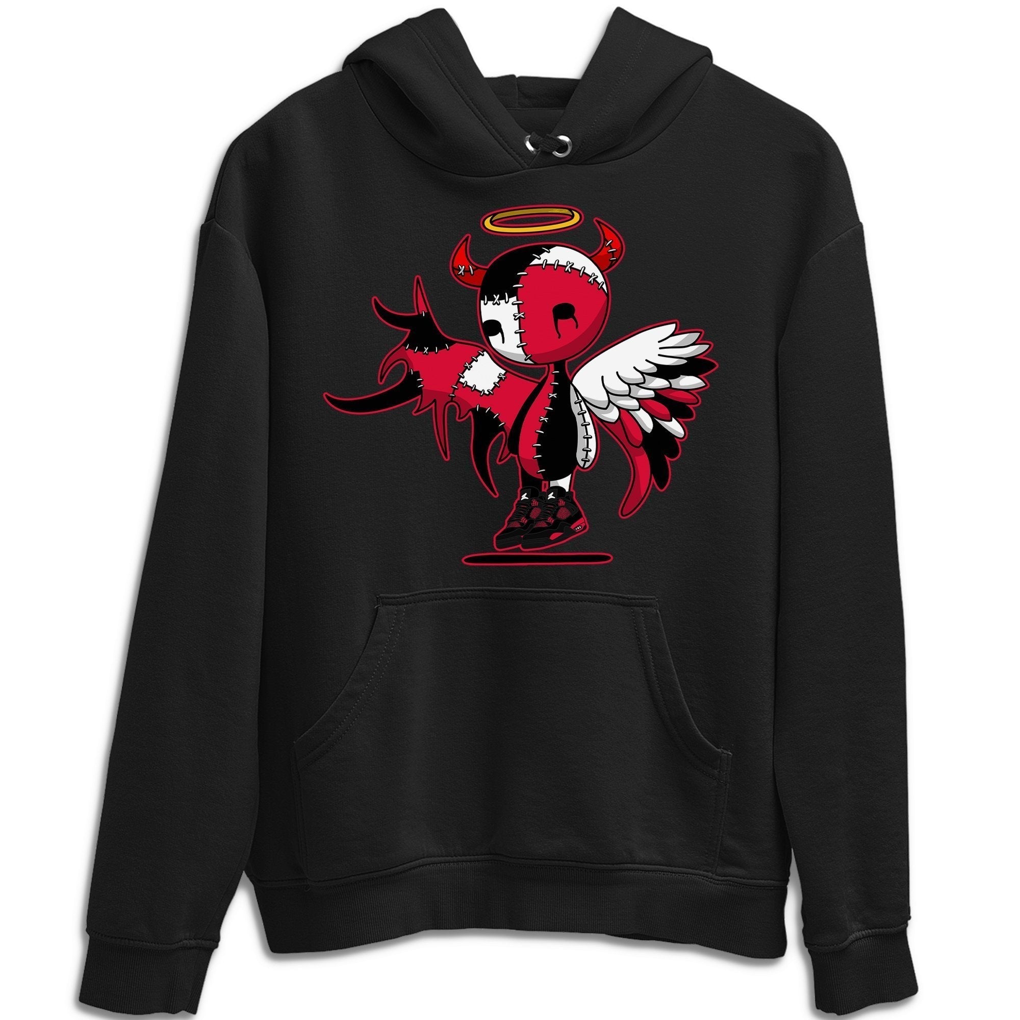 Jordan 4 Red Thunder Shirt To Match Jordans Devil Angel Sneaker Tees Jordan 4 Red Thunder Drip Gear Zone Sneaker Matching Clothing Unisex Shirts