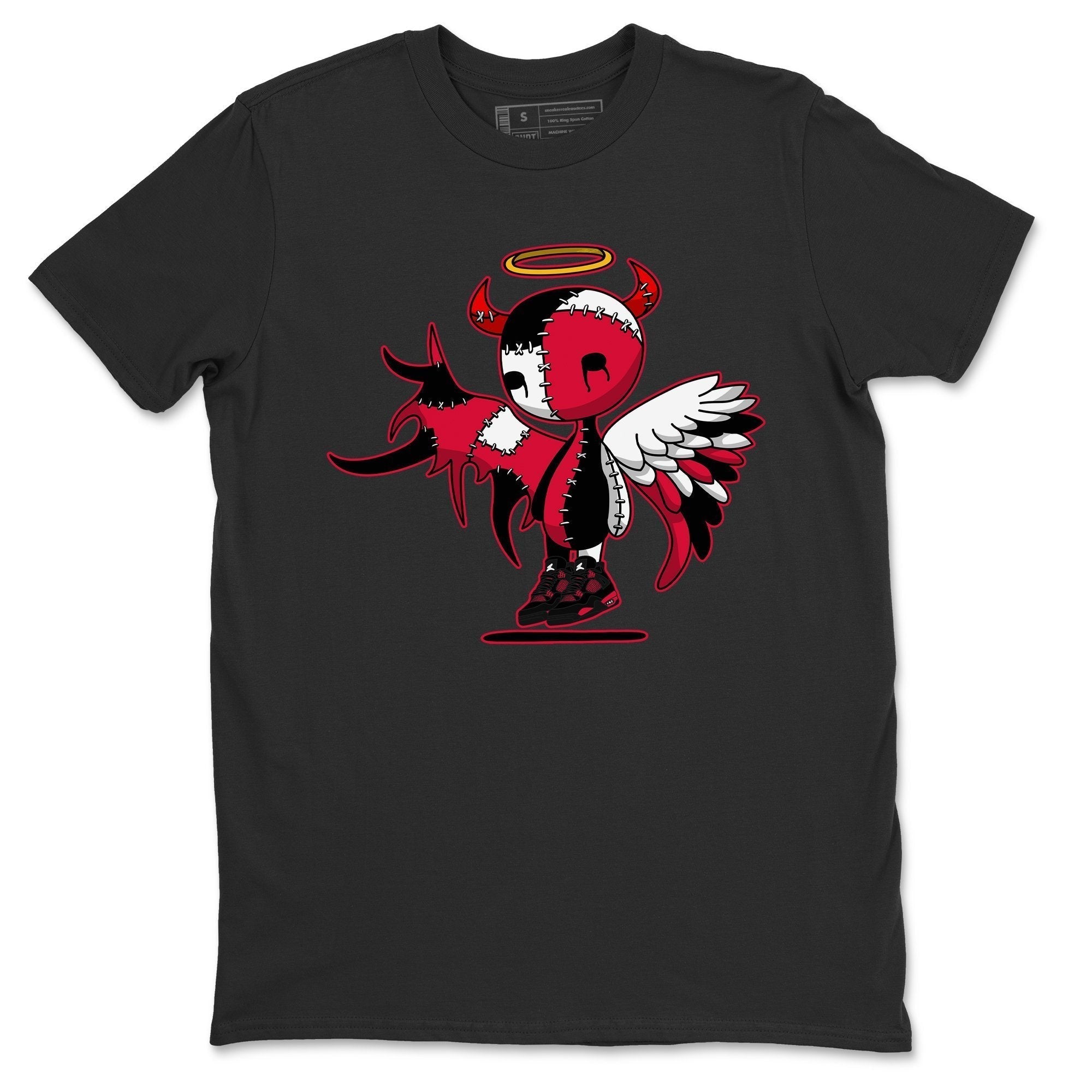 Jordan 4 Red Thunder Shirt To Match Jordans Devil Angel Sneaker Tees Jordan 4 Red Thunder Drip Gear Zone Sneaker Matching Clothing Unisex Shirts