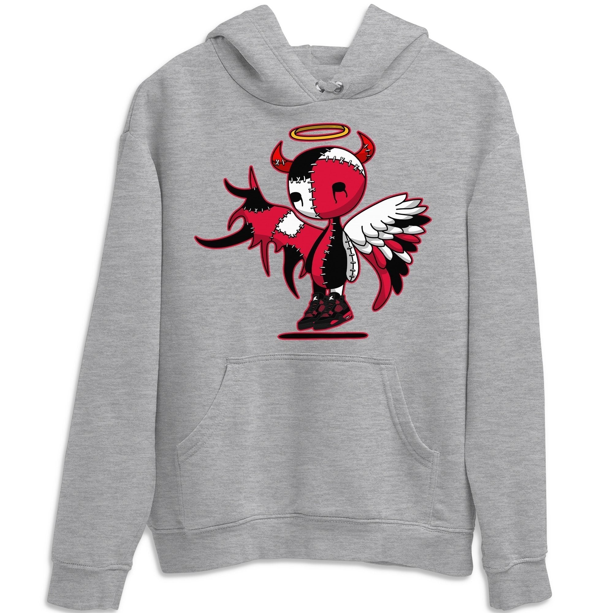 Jordan 4 Red Thunder Shirt To Match Jordans Devil Angel Sneaker Tees Jordan 4 Red Thunder Drip Gear Zone Sneaker Matching Clothing Unisex Shirts