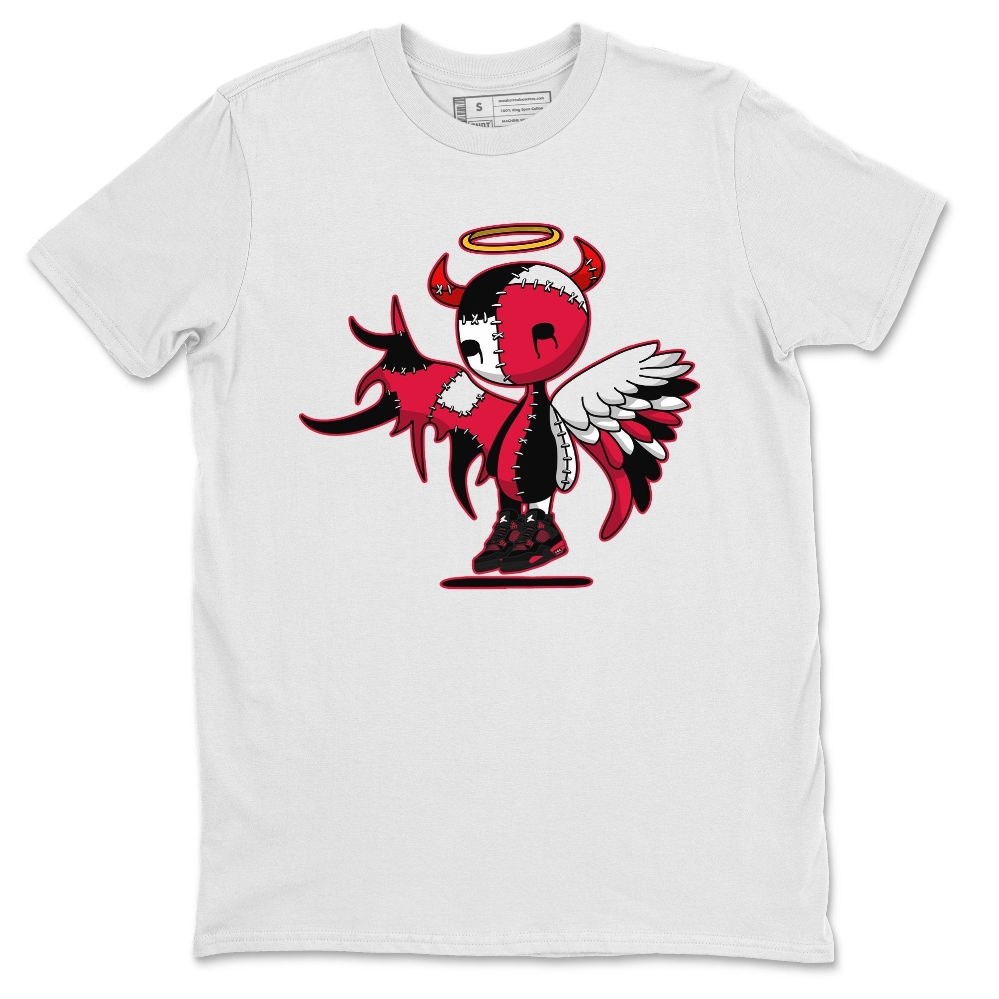 Jordan 4 Red Thunder Shirt To Match Jordans Devil Angel Sneaker Tees Jordan 4 Red Thunder Drip Gear Zone Sneaker Matching Clothing Unisex Shirts