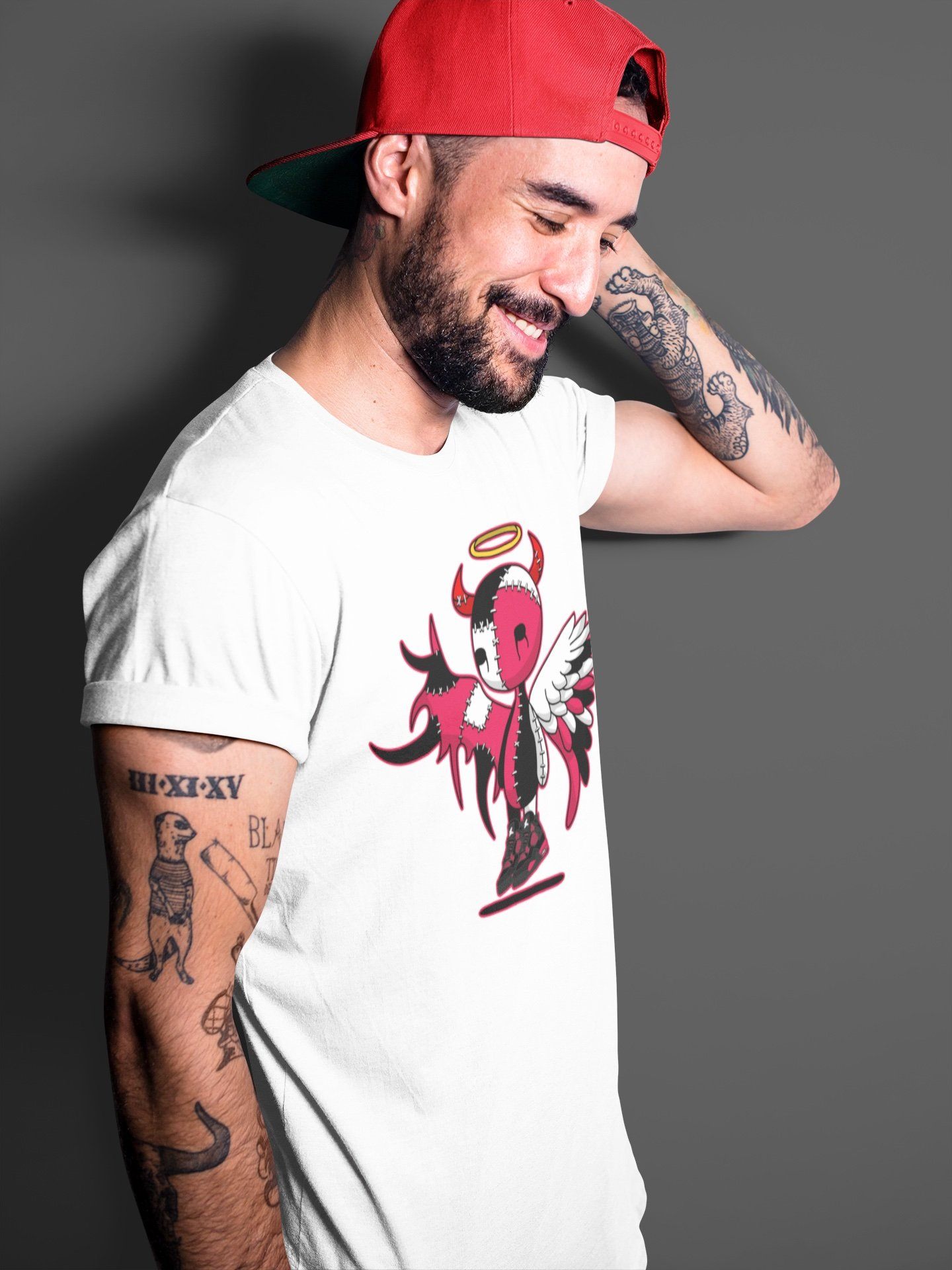 Jordan 4 Red Thunder Shirt To Match Jordans Devil Angel Sneaker Tees Jordan 4 Red Thunder Drip Gear Zone Sneaker Matching Clothing Unisex Shirts