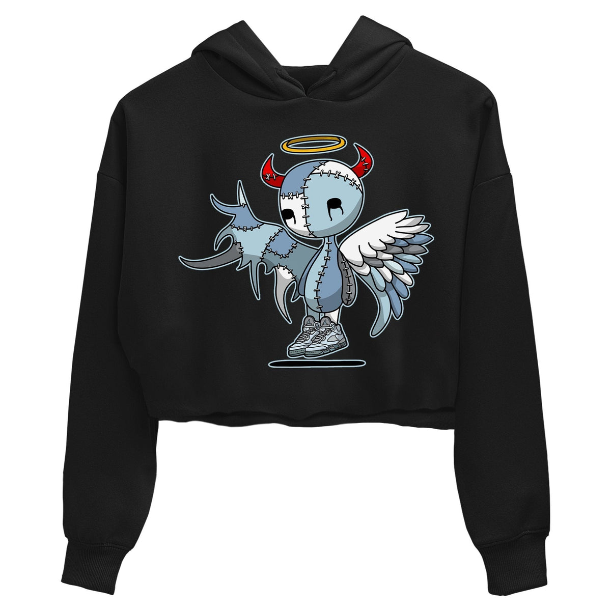 Jordan 5 Blue Bird Sneaker Matching T-Shirt Devil Angel Sneaker Tees Jordan 5 Blue Bird Sneaker Release Tees Women's Shirts
