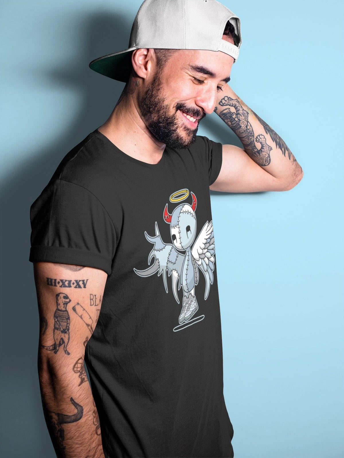 Jordan 5 Blue Bird Shirt To Match Jordans Devil Angel Sneaker Tees Jordan 5 Blue Bird Drip Gear Zone Sneaker Matching Clothing Unisex Shirts