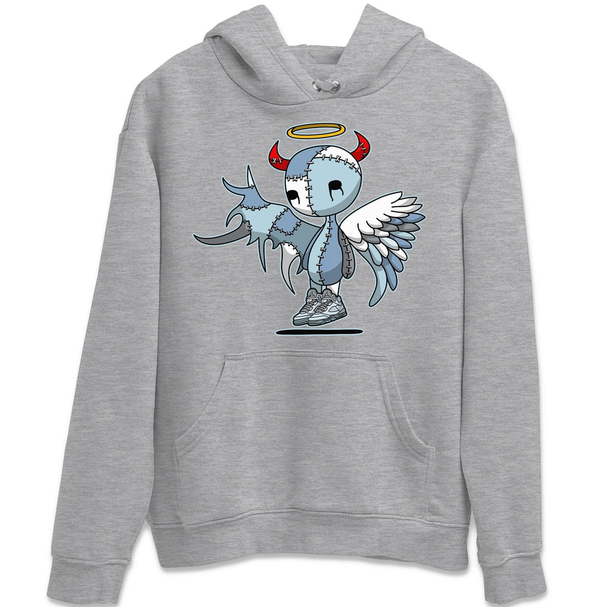 Jordan 5 Blue Bird Shirt To Match Jordans Devil Angel Sneaker Tees Jordan 5 Blue Bird Drip Gear Zone Sneaker Matching Clothing Unisex Shirts