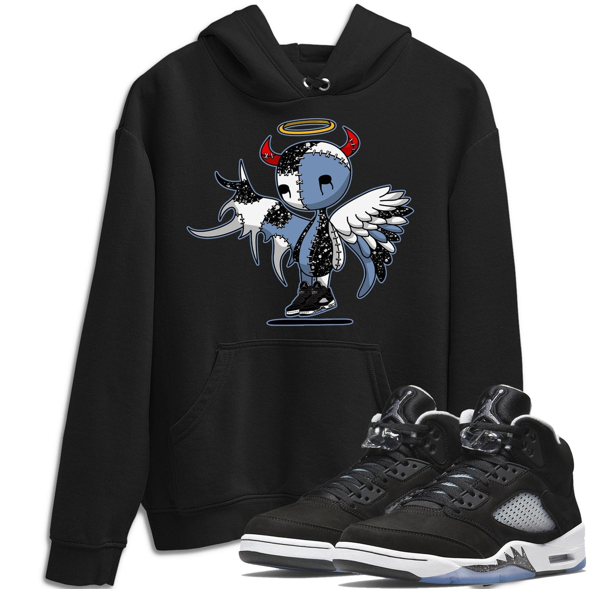 Jordan 5 Moonlight Shirt To Match Jordans Devil Angel Sneaker Tees Jordan 5 Moonlight Drip Gear Zone Sneaker Matching Clothing Unisex Shirts