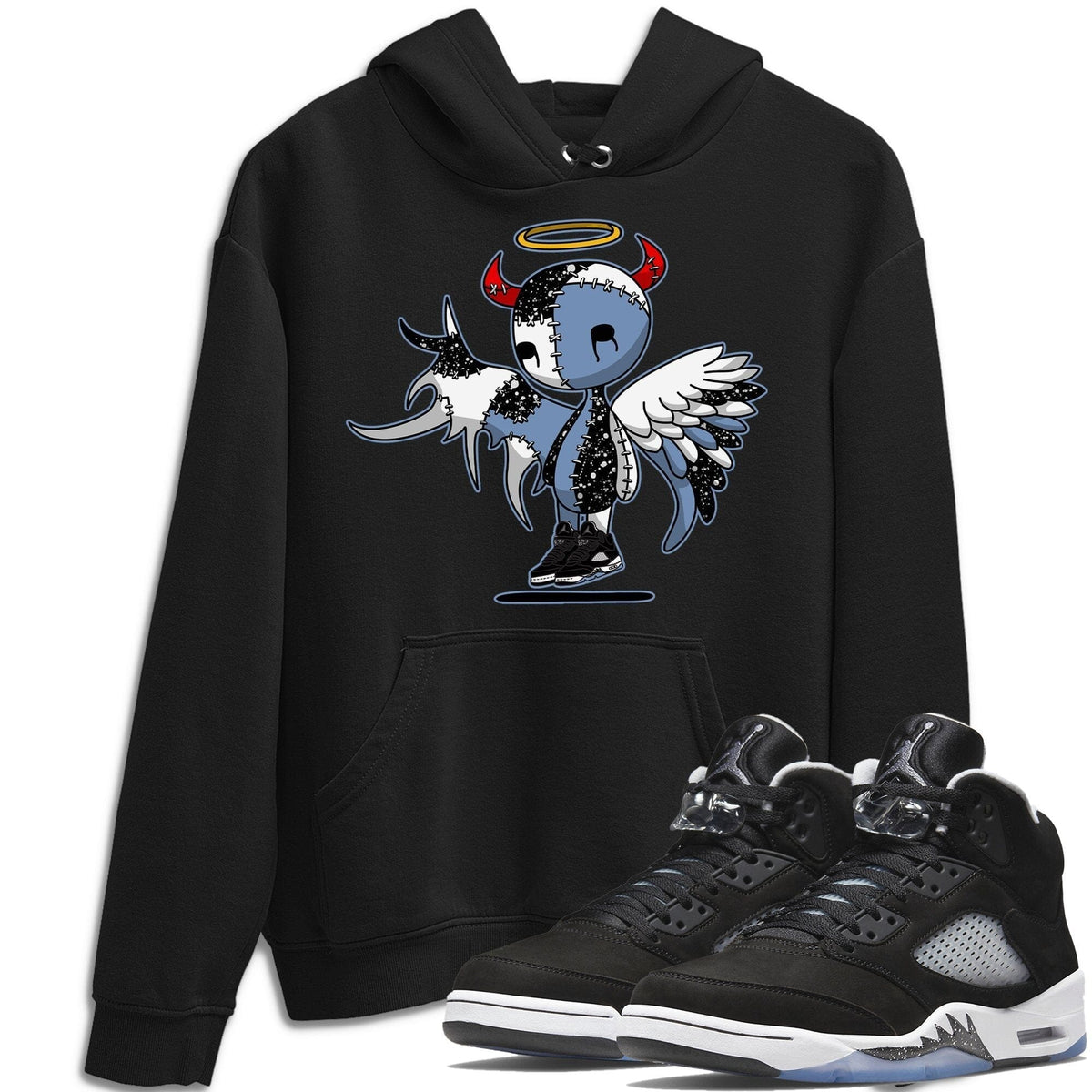 Jordan 5 Moonlight Shirt To Match Jordans Devil Angel Sneaker Tees Jordan 5 Moonlight Drip Gear Zone Sneaker Matching Clothing Unisex Shirts