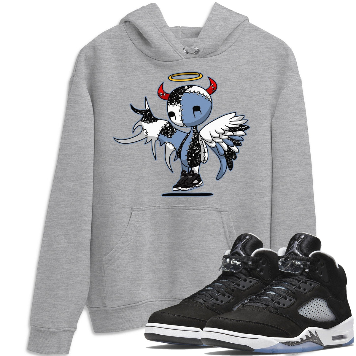 Jordan 5 Moonlight Shirt To Match Jordans Devil Angel Sneaker Tees Jordan 5 Moonlight Drip Gear Zone Sneaker Matching Clothing Unisex Shirts