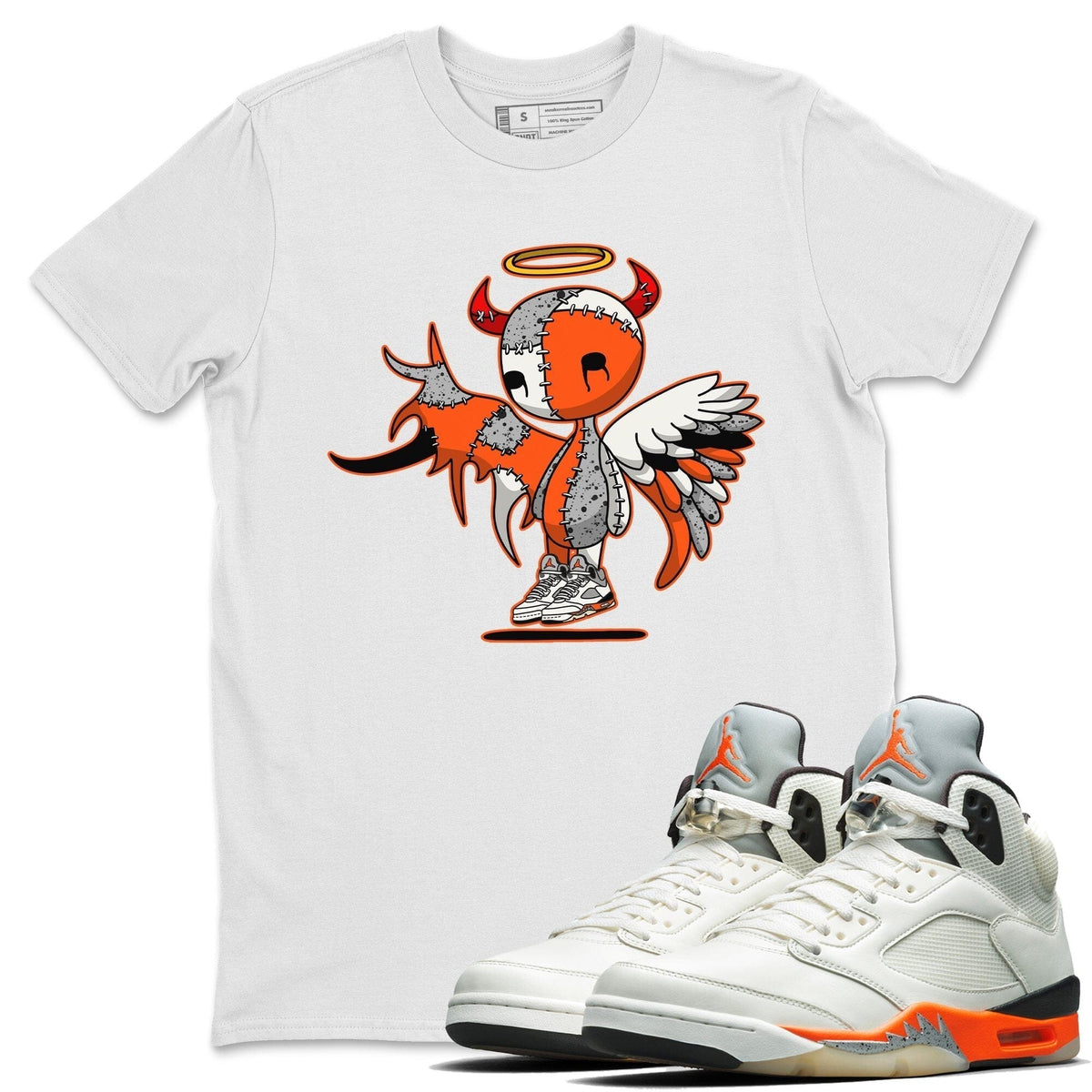 Jordan 5 Shattered Backboard Shirt To Match Jordans Devil Angel Sneaker Tees Jordan 5 Shattered Backboard Drip Gear Zone Sneaker Matching Clothing Unisex Shirts