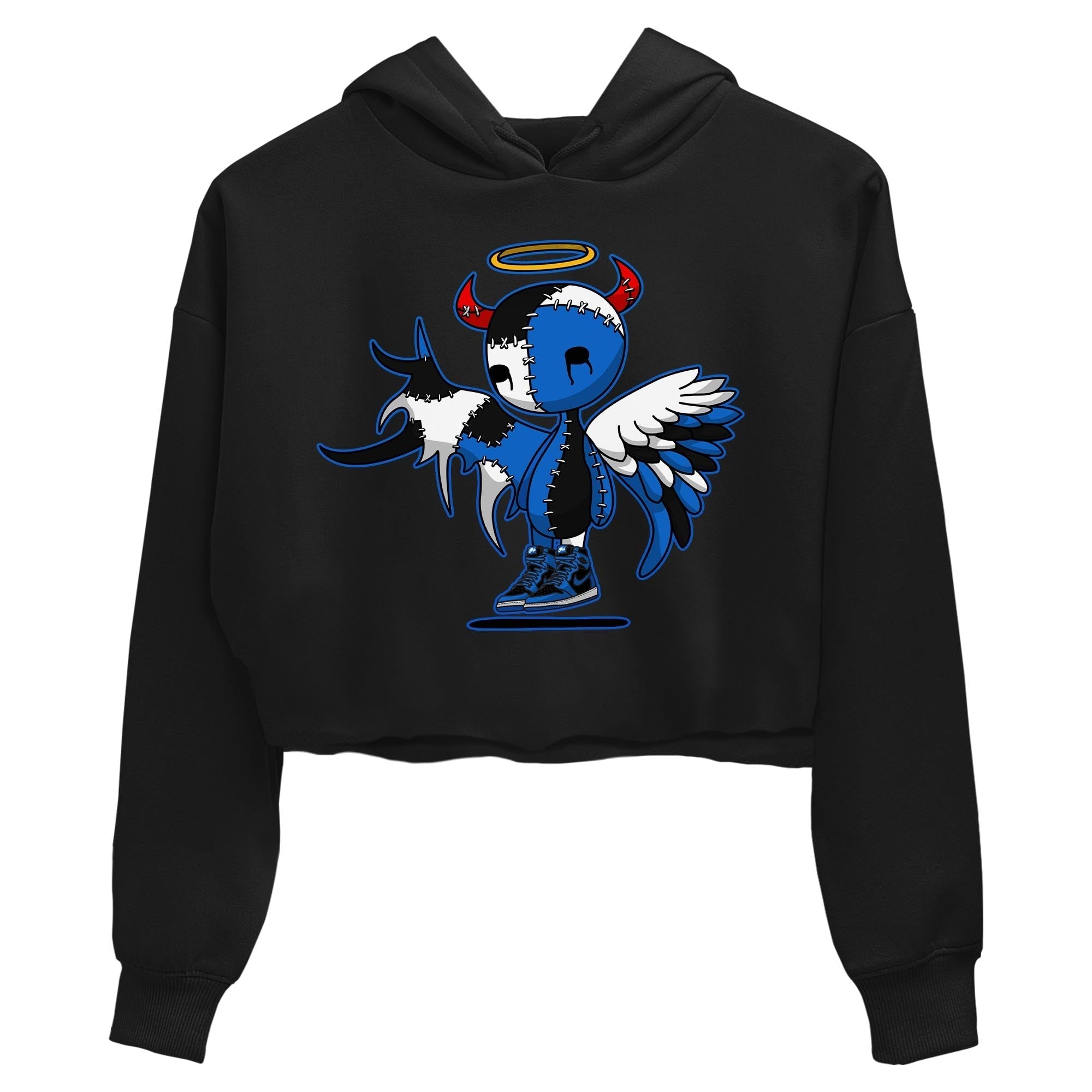 Jordan 1 Dark Marina Blue Sneaker Matching T-Shirt Devil Angel Sneaker Tees Jordan 1 Dark Marina Blue Sneaker Release Tees Women's Shirts