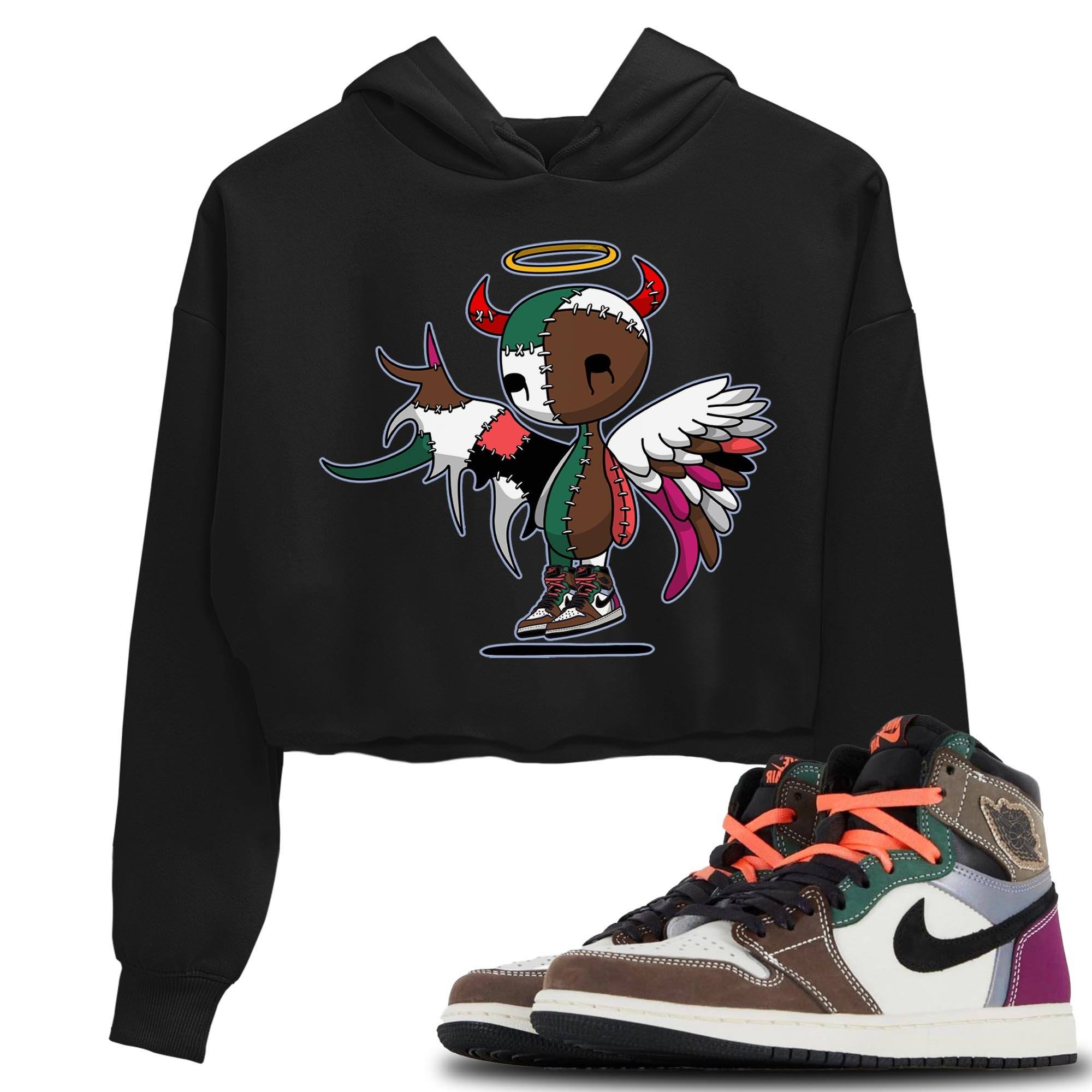 Jordan 1 Hand Crafted Sneaker Matching T-Shirt Devil Angel Sneaker Tees Jordan 1 Hand Crafted Sneaker Release Tees Women's Shirts