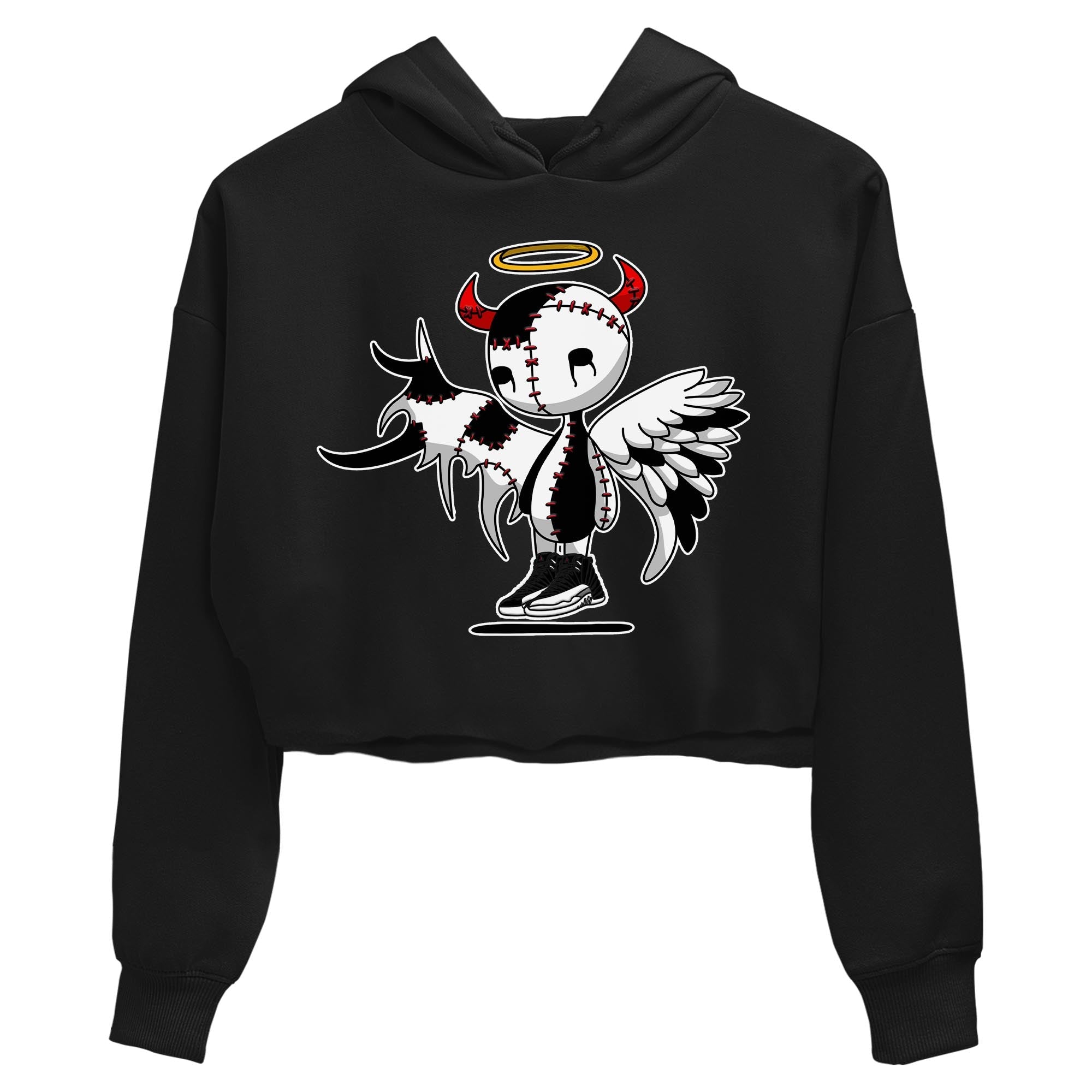 Jordan 12 Playoffs Sneaker Matching T-Shirt Devil Angel Sneaker Tees Jordan 12 Playoffs Sneaker Release Tees Women's Shirts