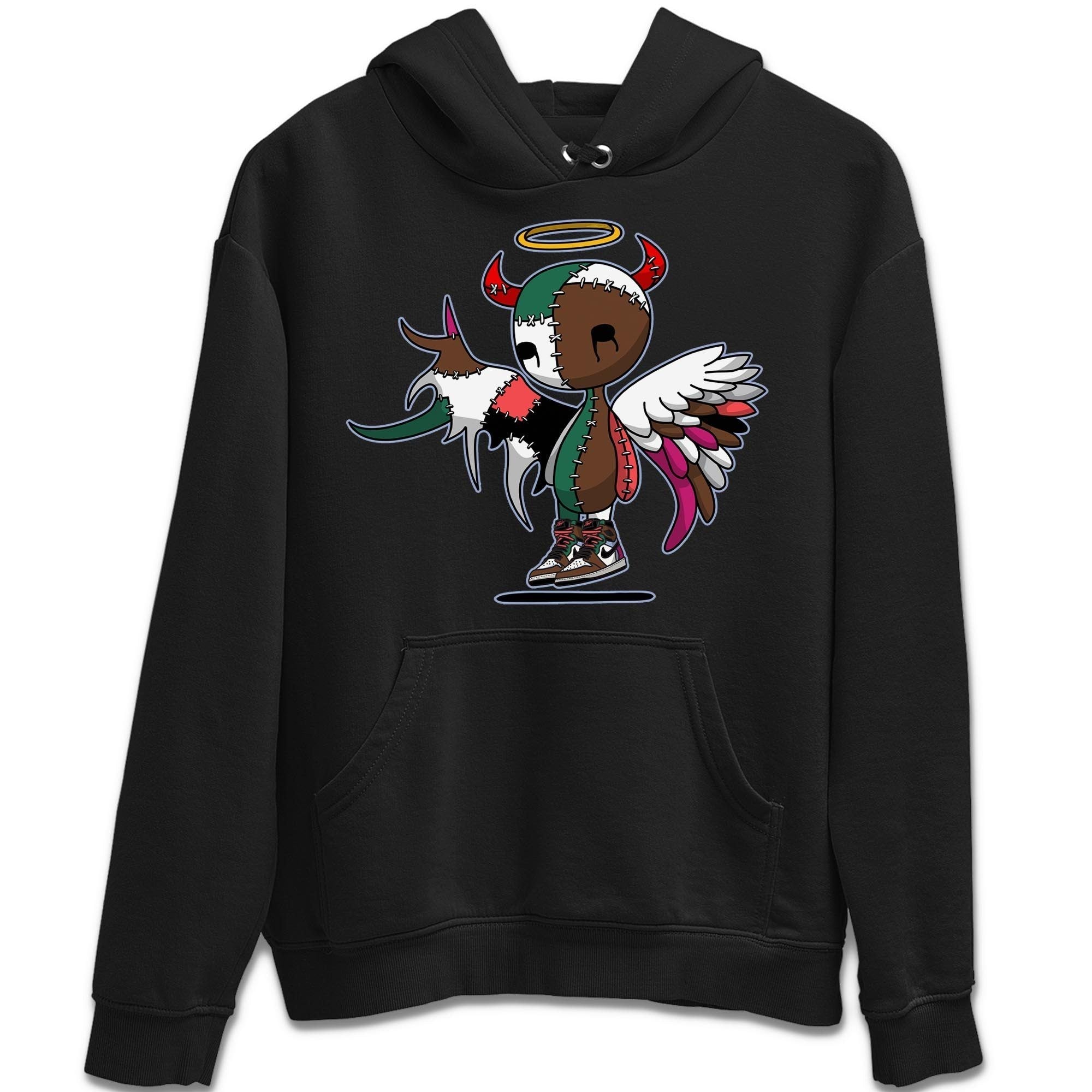 Jordan 1 Hand Crafted Sneaker Matching T-Shirt Devil Angel Sneaker Tees Jordan 1 Hand Crafted Sneaker Release Tees Crew Neck Tees