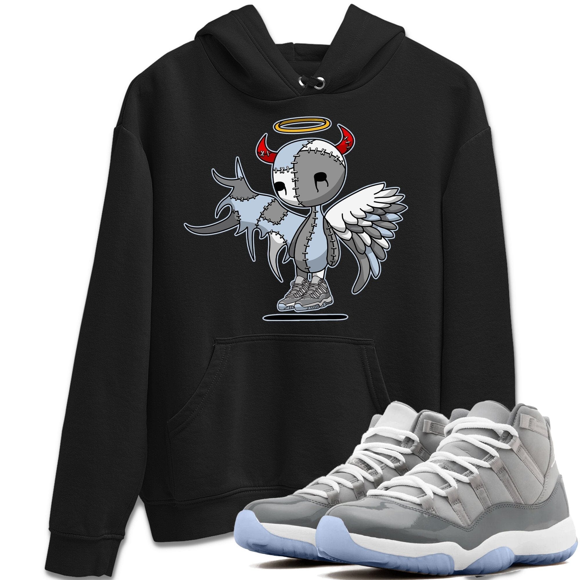 Jordan 11 Cool Grey Shirt To Match Jordans Devil Angel Sneaker Tees Jordan 11 Cool Grey Drip Gear Zone Sneaker Matching Clothing Unisex Shirts
