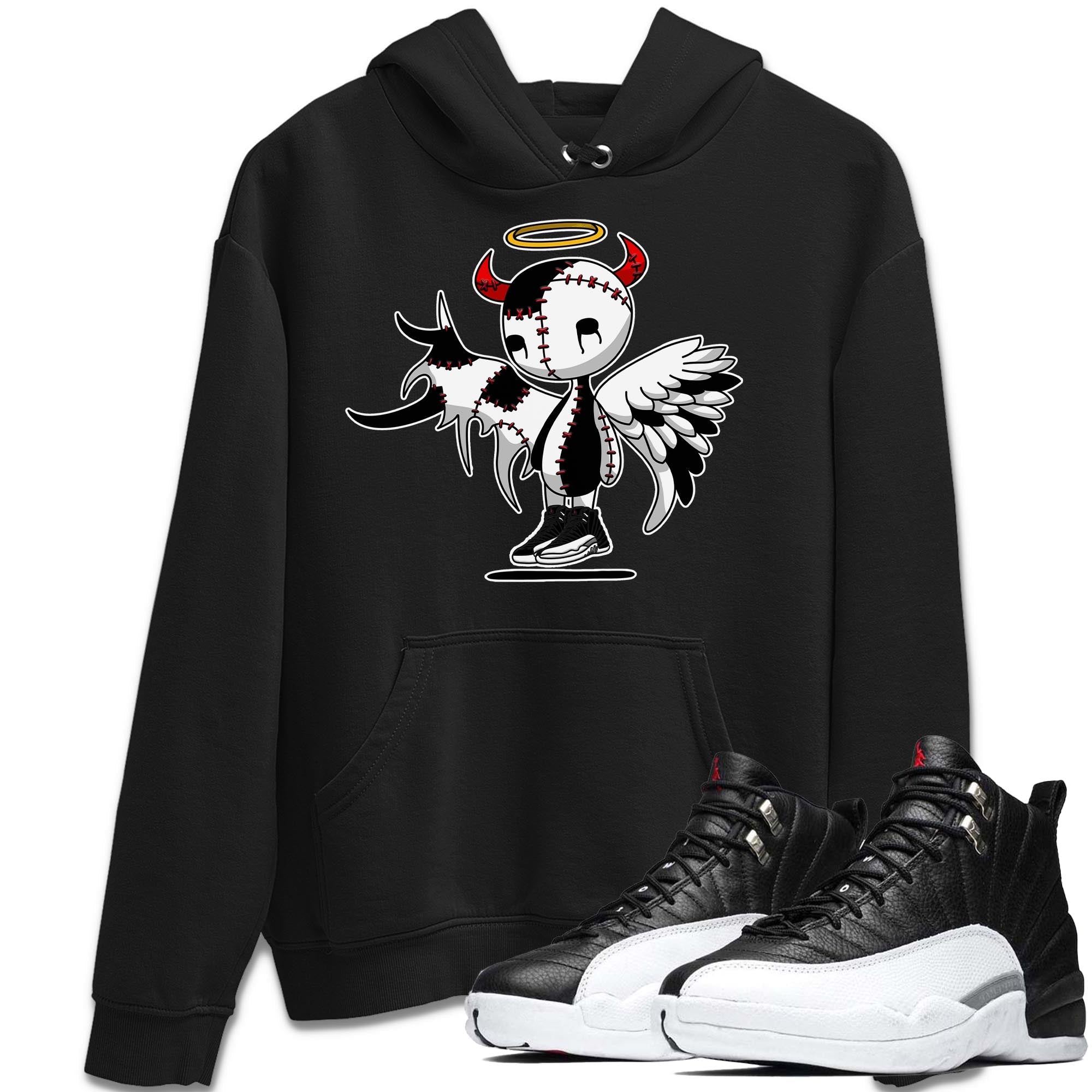 Jordan 12 Playoffs Shirt To Match Jordans Devil Angel Sneaker Tees Jordan 12 Playoffs Drip Gear Zone Sneaker Matching Clothing Unisex Shirts