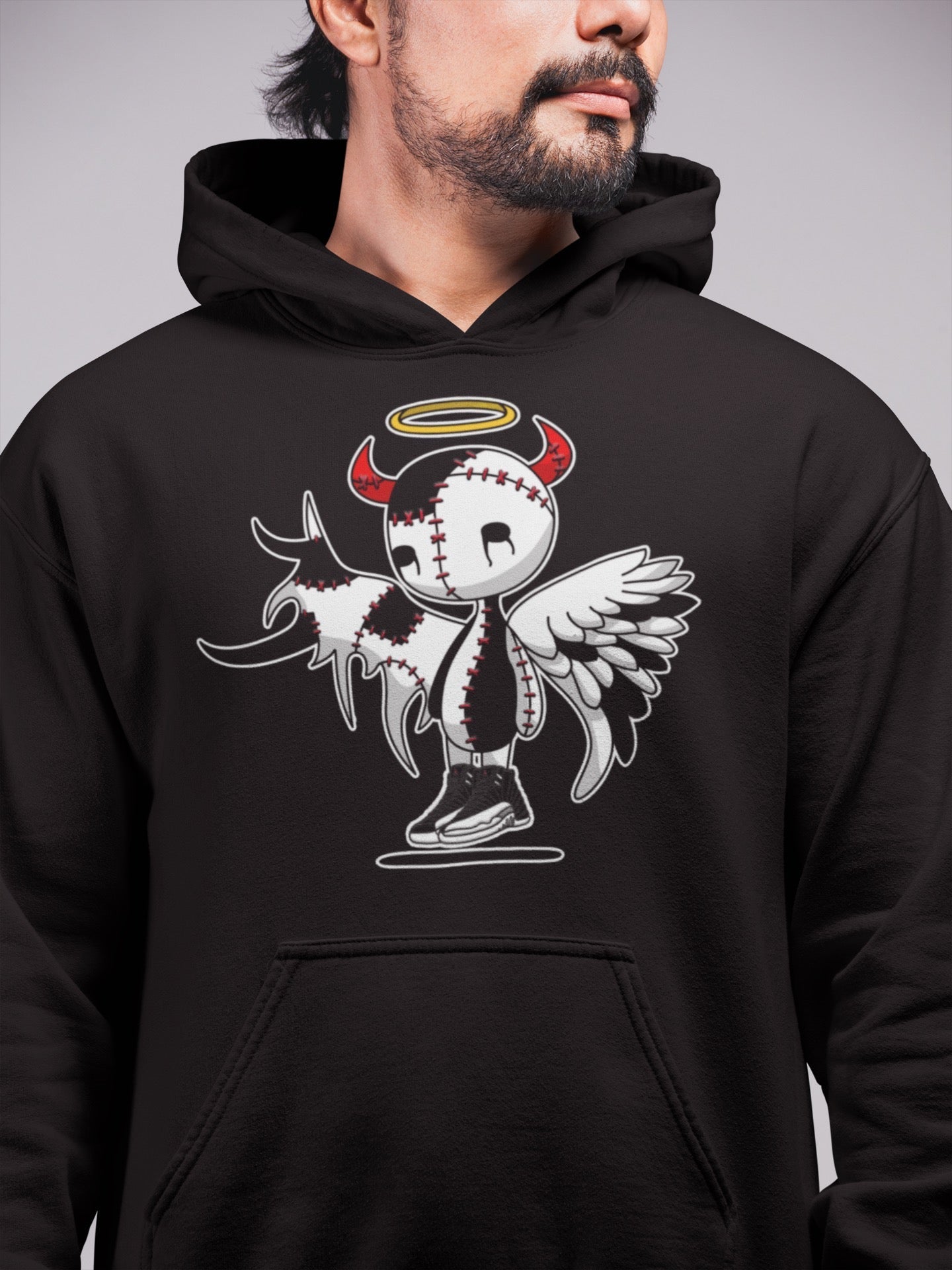 Jordan 12 Playoffs Shirt To Match Jordans Devil Angel Sneaker Tees Jordan 12 Playoffs Drip Gear Zone Sneaker Matching Clothing Unisex Shirts