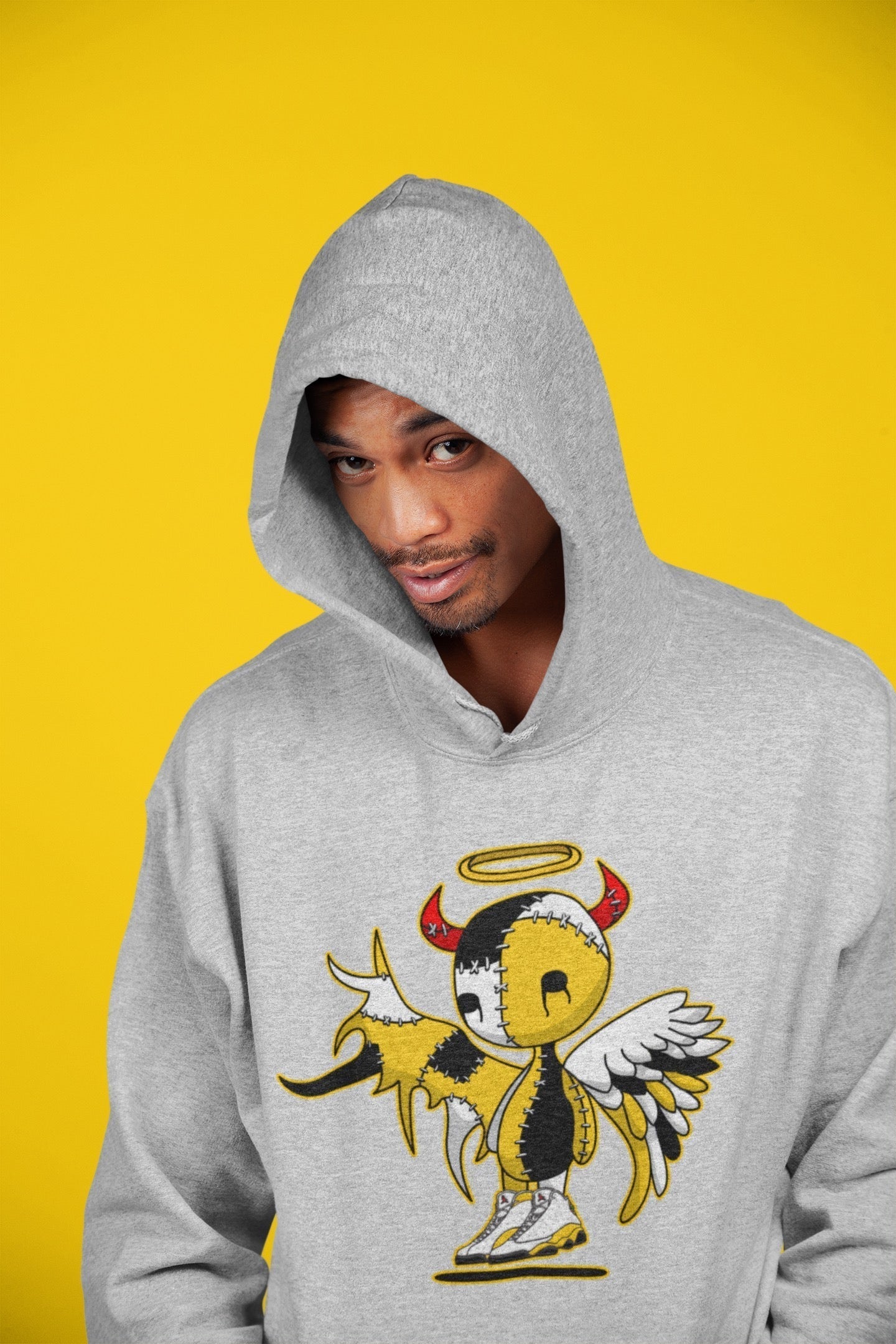 Jordan 13 Del Sol Shirt To Match Jordans Devil Angel Sneaker Tees Jordan 13 Del Sol Drip Gear Zone Sneaker Matching Clothing Unisex Shirts