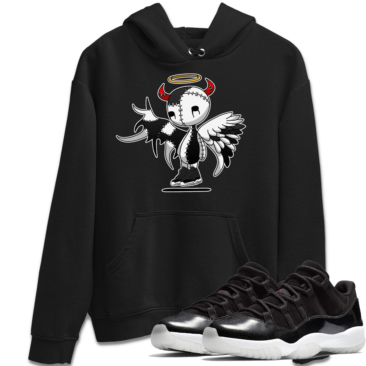 Jordan 11 72-10 Sneaker Matching T-Shirt Devil Angel Sneaker Tees Jordan 11 72-10 Sneaker Release Tees Crew Neck Tees