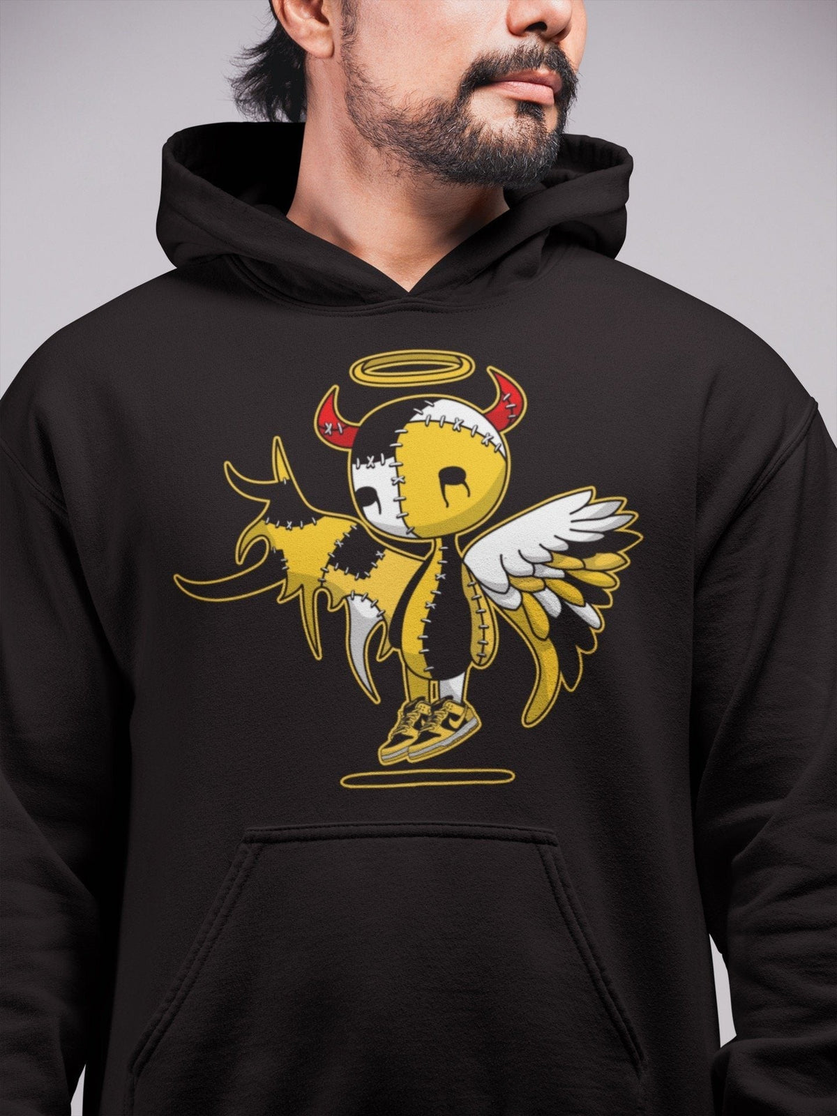 Dunk Championship Goldenrod Sneaker Match Tees Devil Angel Sneaker Tees Dunk Championship Goldenrod Jordan to match sneaker T-Shirt Crew Neck Shirts