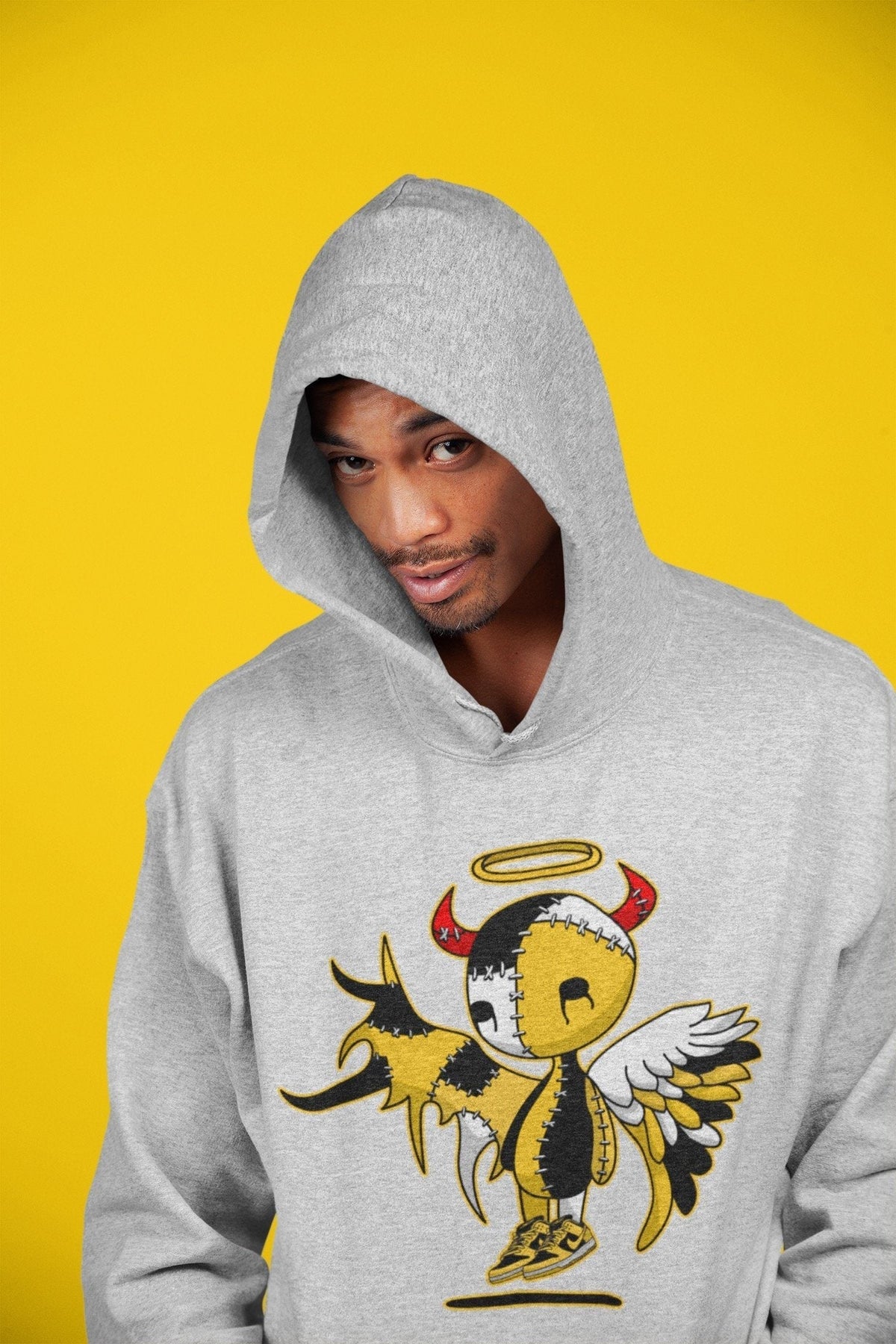 Dunk Championship Goldenrod Sneaker Match Tees Devil Angel Sneaker Tees Dunk Championship Goldenrod Jordan to match sneaker T-Shirt Crew Neck Shirts