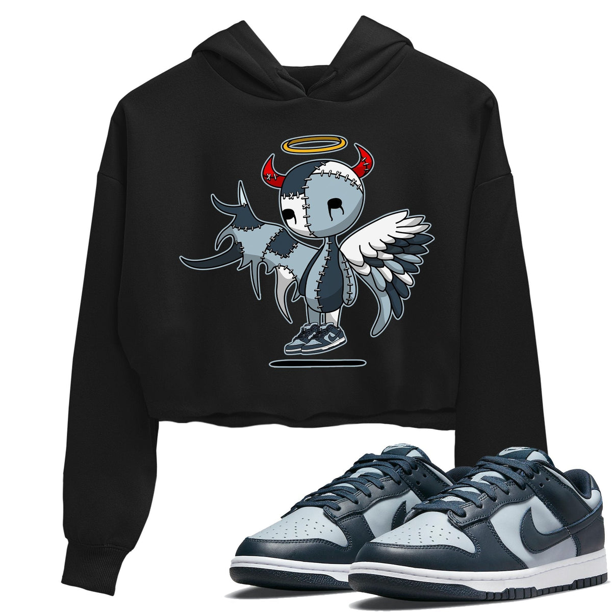 Dunk championship Grey Sneaker Match Tees Devil Angel Sneaker Tees Dunk championship Grey Jordan to match sneaker T-Shirt Women's Shirts