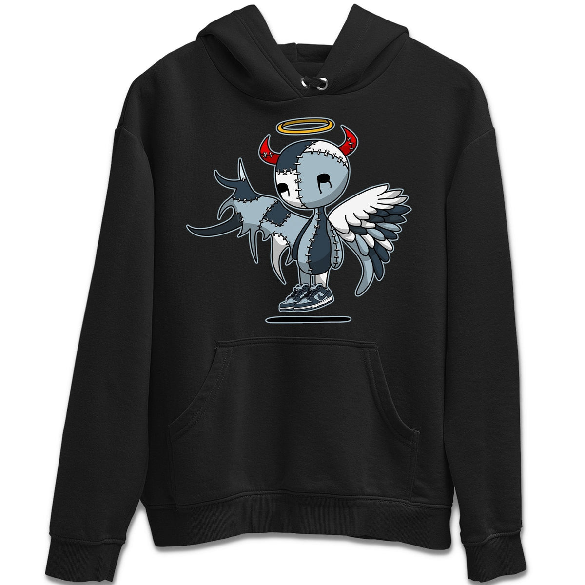 Dunk championship Grey Sneaker Match Tees Devil Angel Sneaker Tees Dunk championship Grey Jordan to match sneaker T-Shirt Crew Neck Shirts