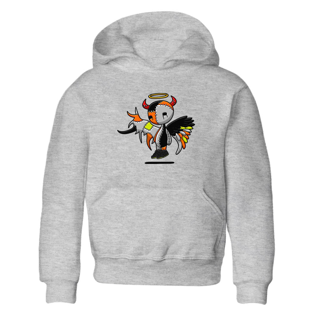 Nike Dunk Halloween shirt to match jordans Devil Angel sneaker tees Nike Dunk Mid Halloween Drip Gear Zone Sneaker Matching Clothing Brand Baby Toddler Heather Grey 2 T-Shirt