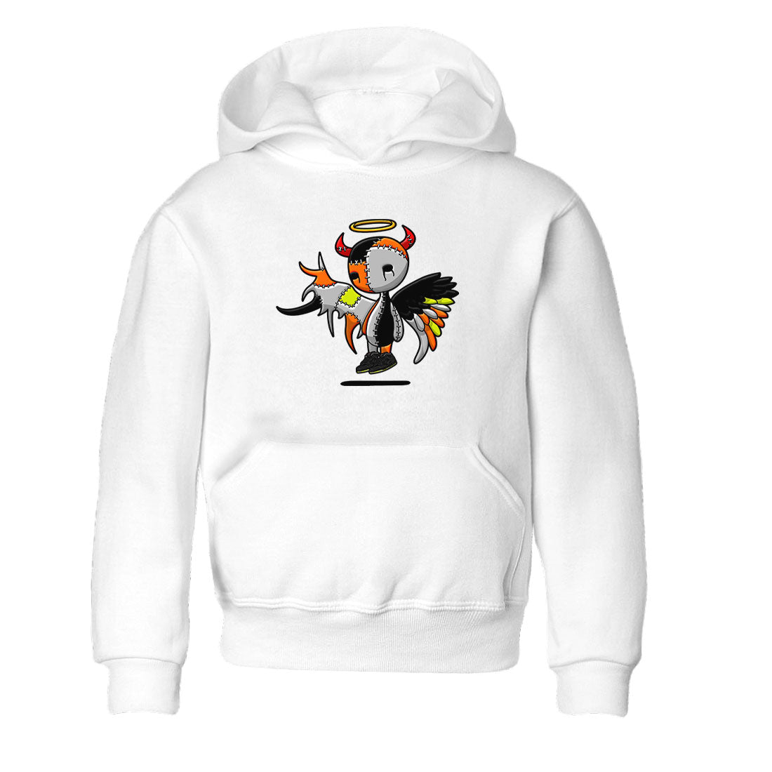 Nike Dunk Halloween shirt to match jordans Devil Angel sneaker tees Nike Dunk Mid Halloween Drip Gear Zone Sneaker Matching Clothing Brand Baby Toddler White 2 T-Shirt