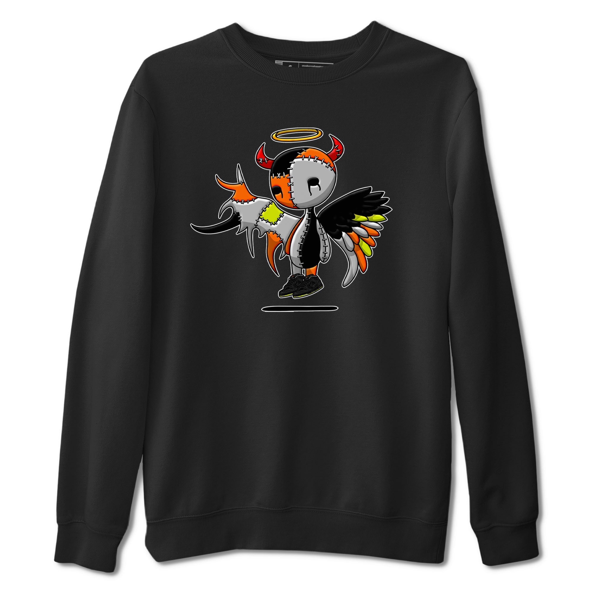 Nike Dunk Halloween shirt to match jordans Devil Angel sneaker tees Nike Dunk Mid Halloween Drip Gear Zone Sneaker Matching Clothing Brand Unisex Sneaker Tee Black 2 T-Shirt