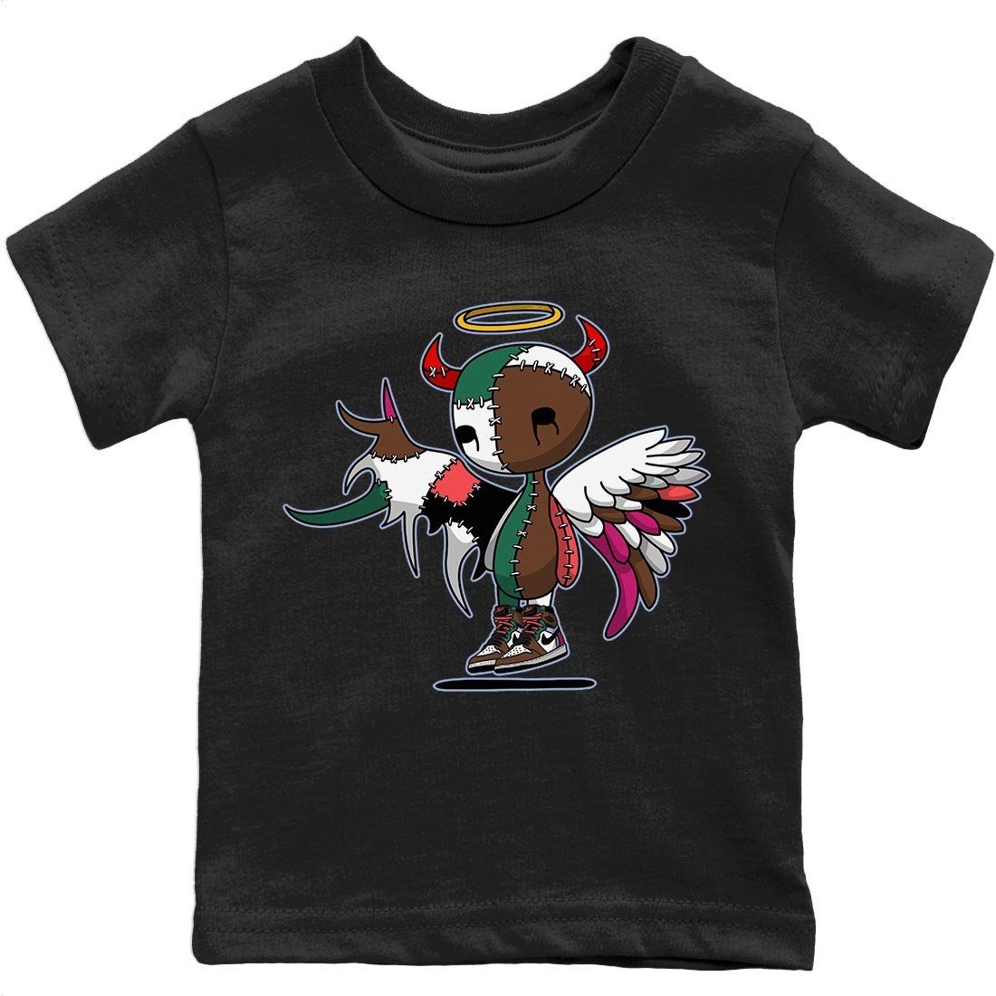 Jordan 1 Hand Crafted Sneaker Matching T-Shirt Devil Angel Sneaker Tees Jordan 1 Hand Crafted Sneaker Release Tees Kids Shirts