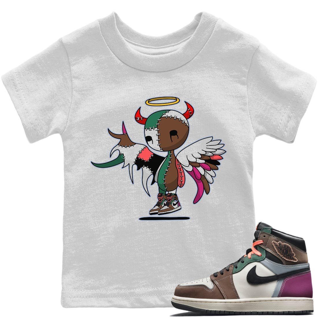 Jordan 1 Hand Crafted Sneaker Matching T-Shirt Devil Angel Sneaker Tees Jordan 1 Hand Crafted Sneaker Release Tees Kids Shirts