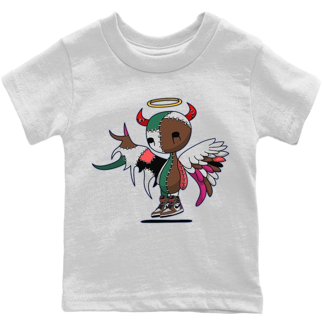 Jordan 1 Hand Crafted Sneaker Matching T-Shirt Devil Angel Sneaker Tees Jordan 1 Hand Crafted Sneaker Release Tees Kids Shirts