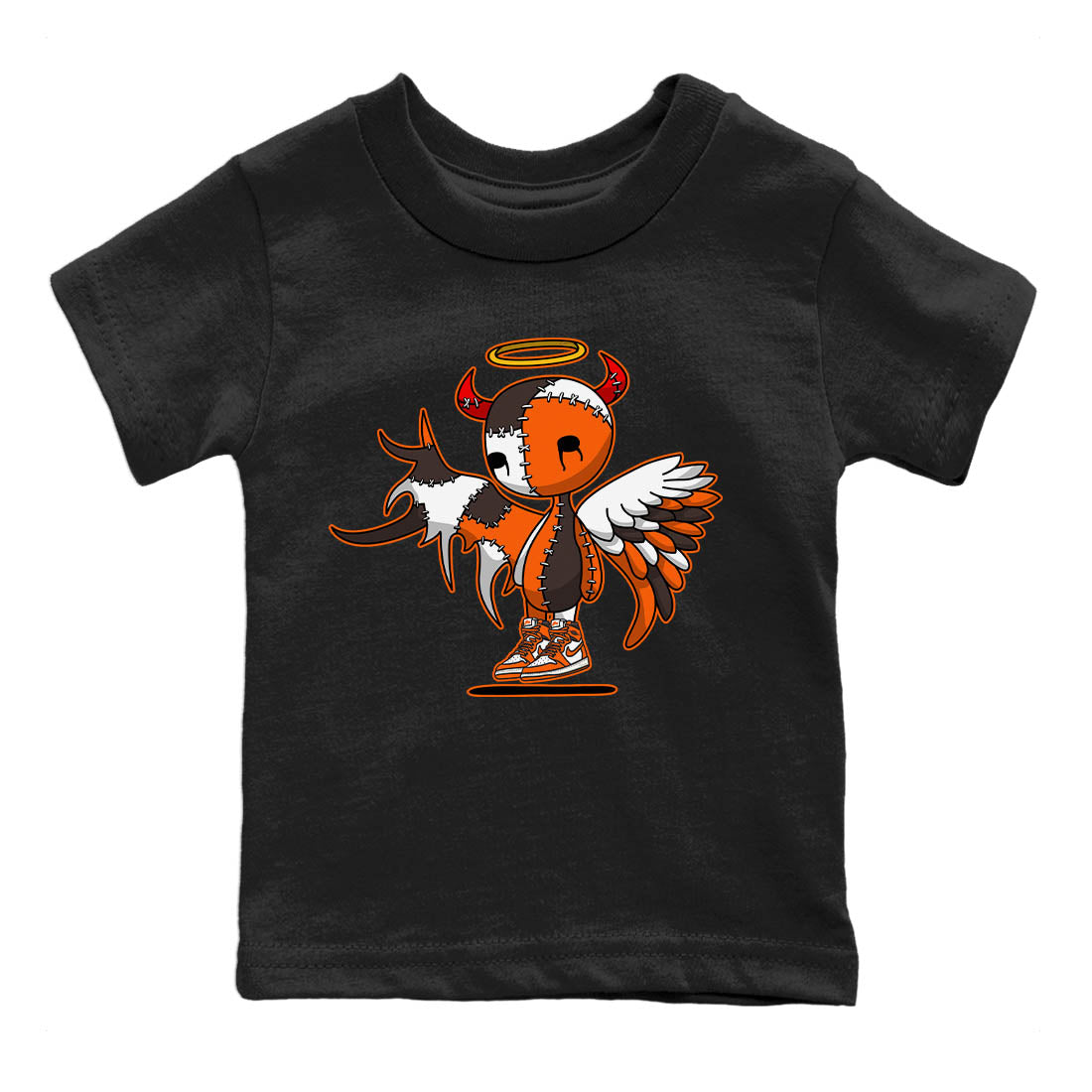 Jordan 1 Starfish Sneaker Matching T-Shirt Devil Angel Sneaker Tees Jordan 1 Starfish Sneaker Release Tees Kids Shirts