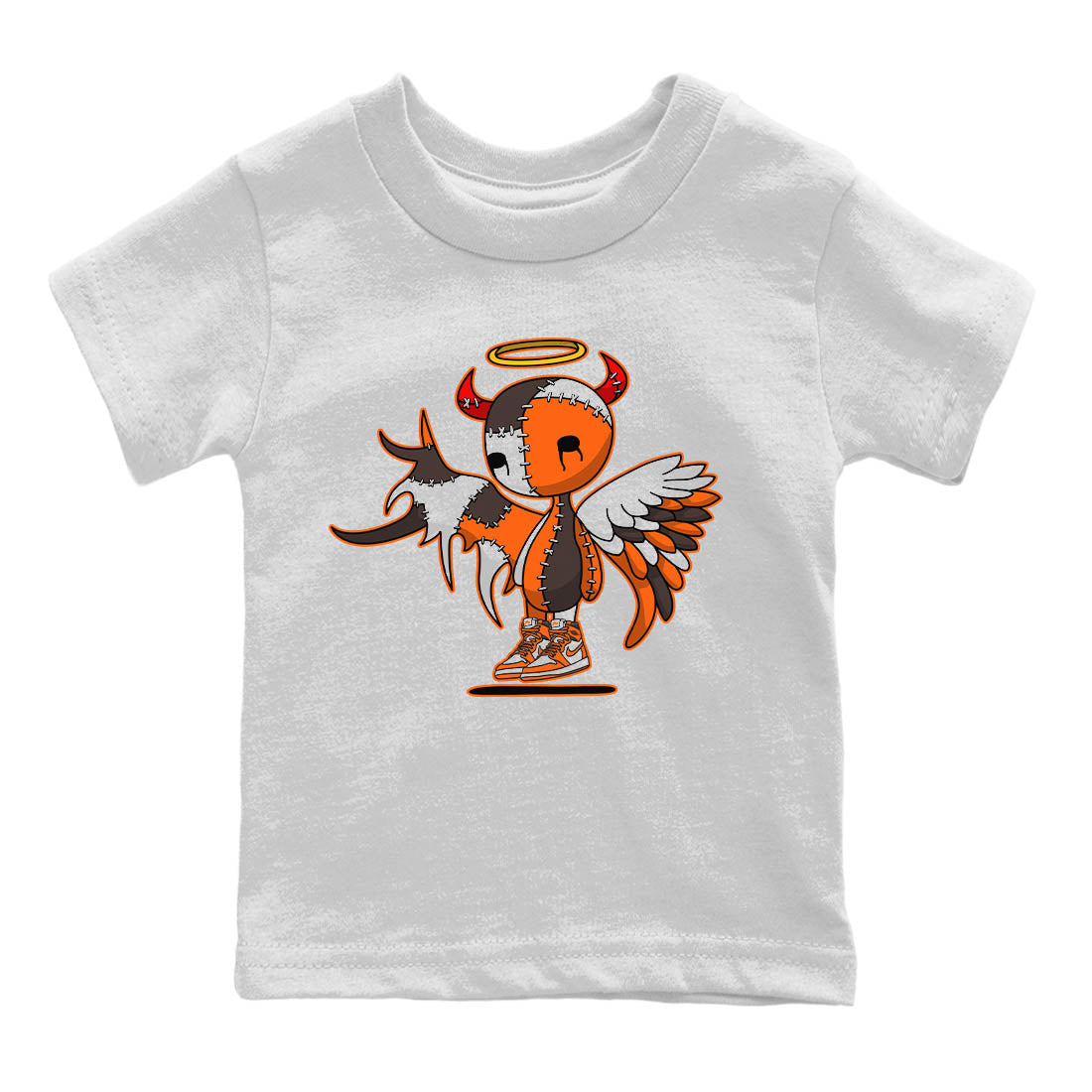 Jordan 1 Starfish Sneaker Matching T-Shirt Devil Angel Sneaker Tees Jordan 1 Starfish Sneaker Release Tees Kids Shirts