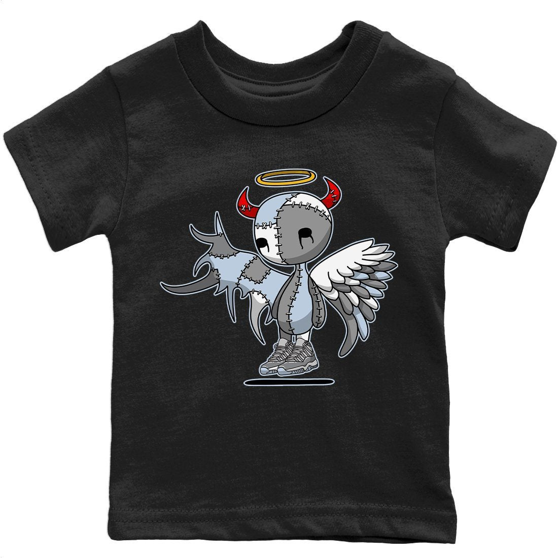 Jordan 11 Cool Grey Sneaker Matching T-Shirt Devil Angel Sneaker Tees Jordan 11 Cool Grey Sneaker Release Tees Kids Shirts