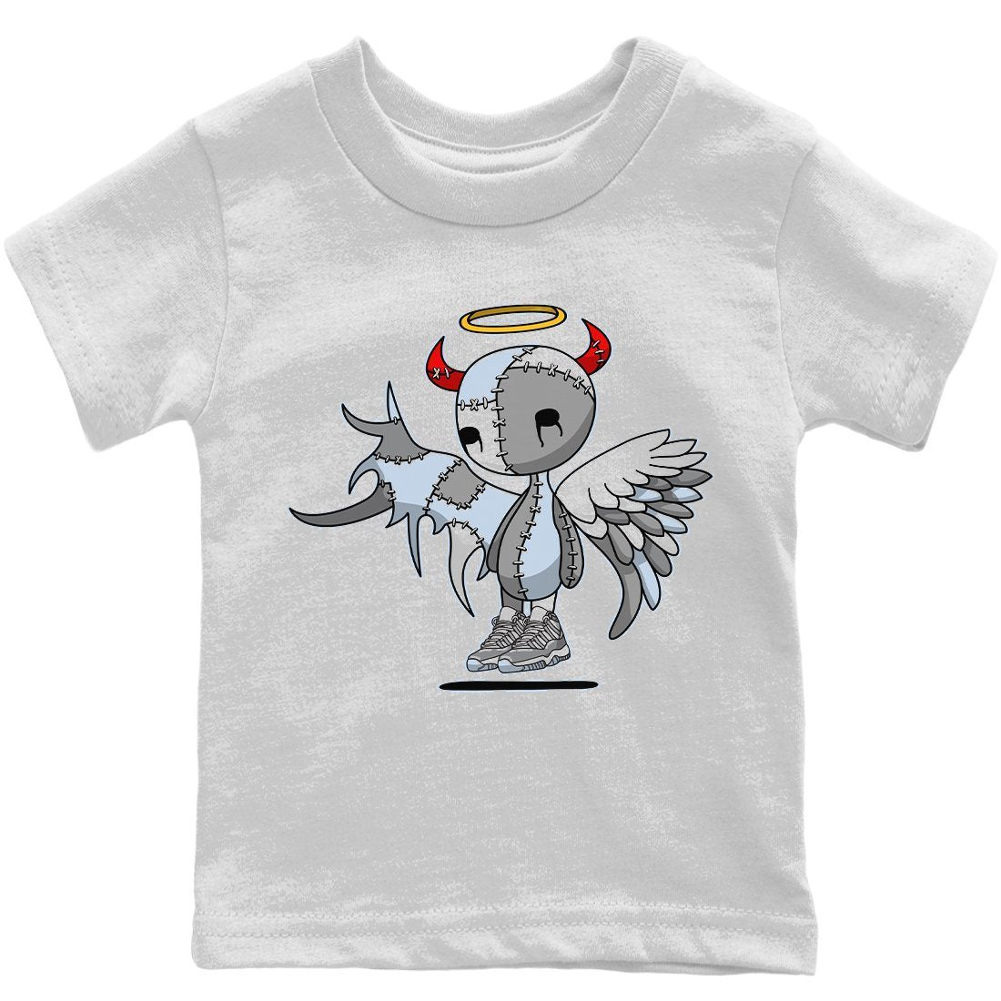 Jordan 11 Cool Grey Sneaker Matching T-Shirt Devil Angel Sneaker Tees Jordan 11 Cool Grey Sneaker Release Tees Kids Shirts