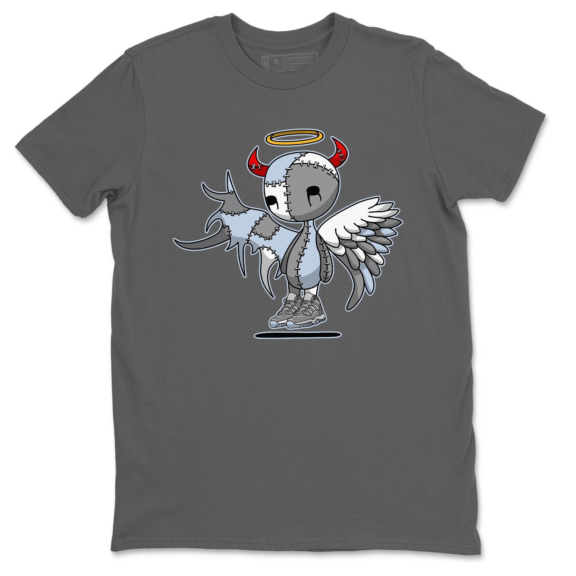 Jordan 11 Cool Grey Shirt To Match Jordans Devil Angel Sneaker Tees Jordan 11 Cool Grey Drip Gear Zone Sneaker Matching Clothing Unisex Shirts