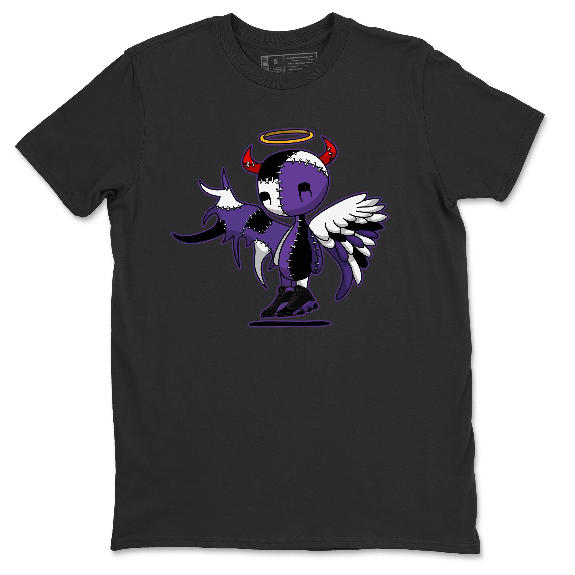 Jordan 13 Court Purple Shirt To Match Jordans Devil Angel Sneaker Tees Jordan 13 Court Purple Drip Gear Zone Sneaker Matching Clothing Unisex Shirts