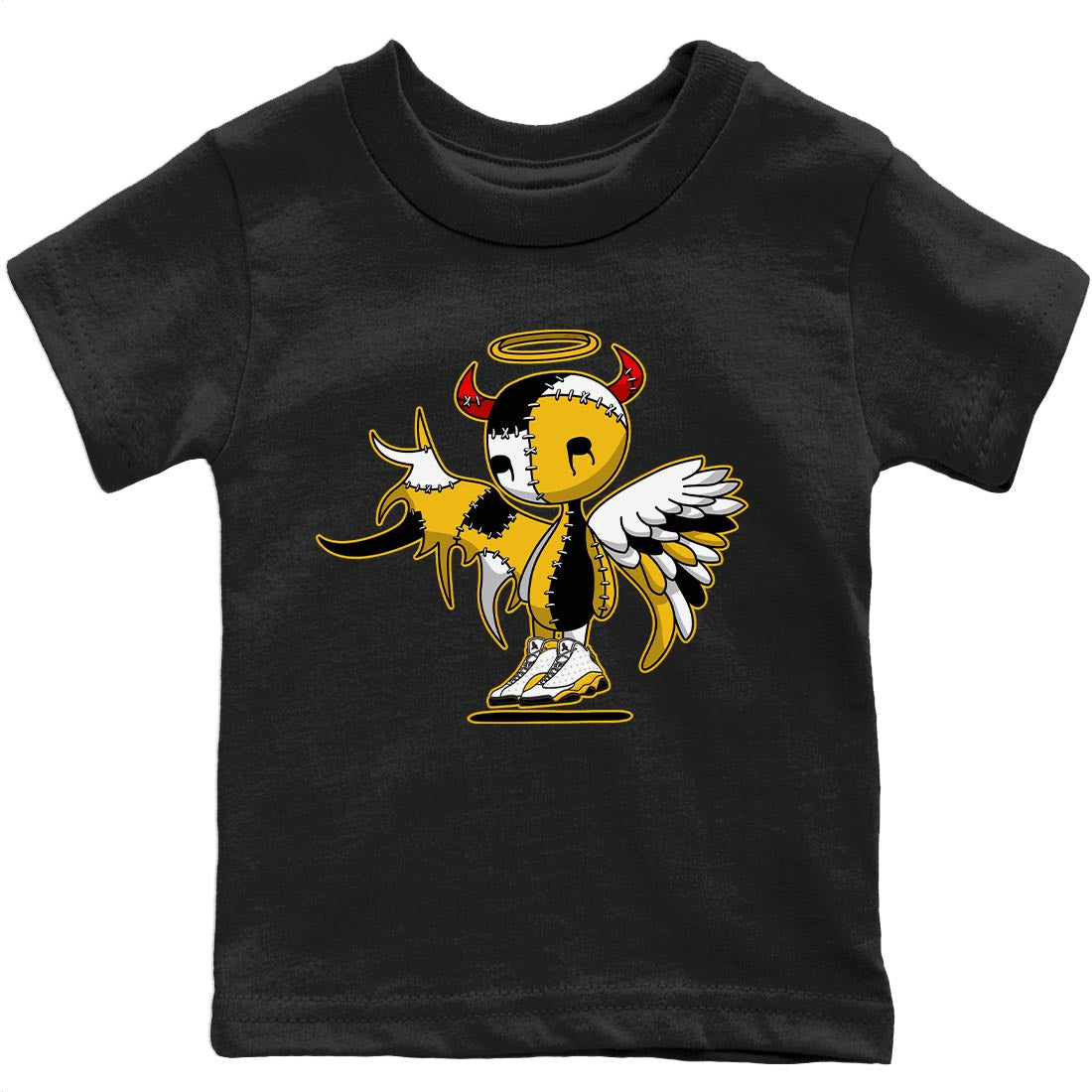 Jordan 13 Del Sol Sneaker Matching T-Shirt Devil Angel Sneaker Tees Jordan 13 Del Sol Sneaker Release Tees Kids Shirts