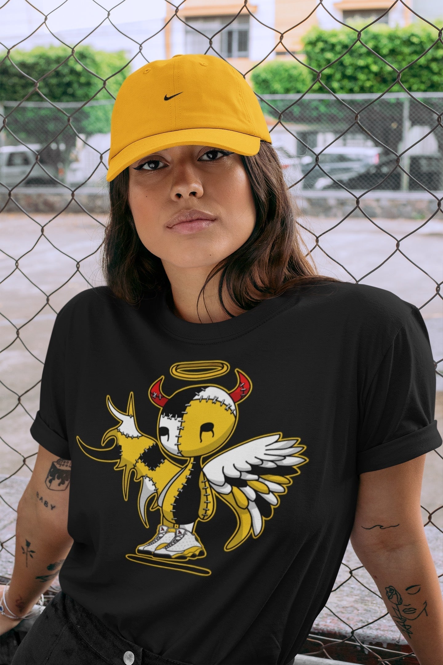 Jordan 13 Del Sol Shirt To Match Jordans Devil Angel Sneaker Tees Jordan 13 Del Sol Drip Gear Zone Sneaker Matching Clothing Unisex Shirts