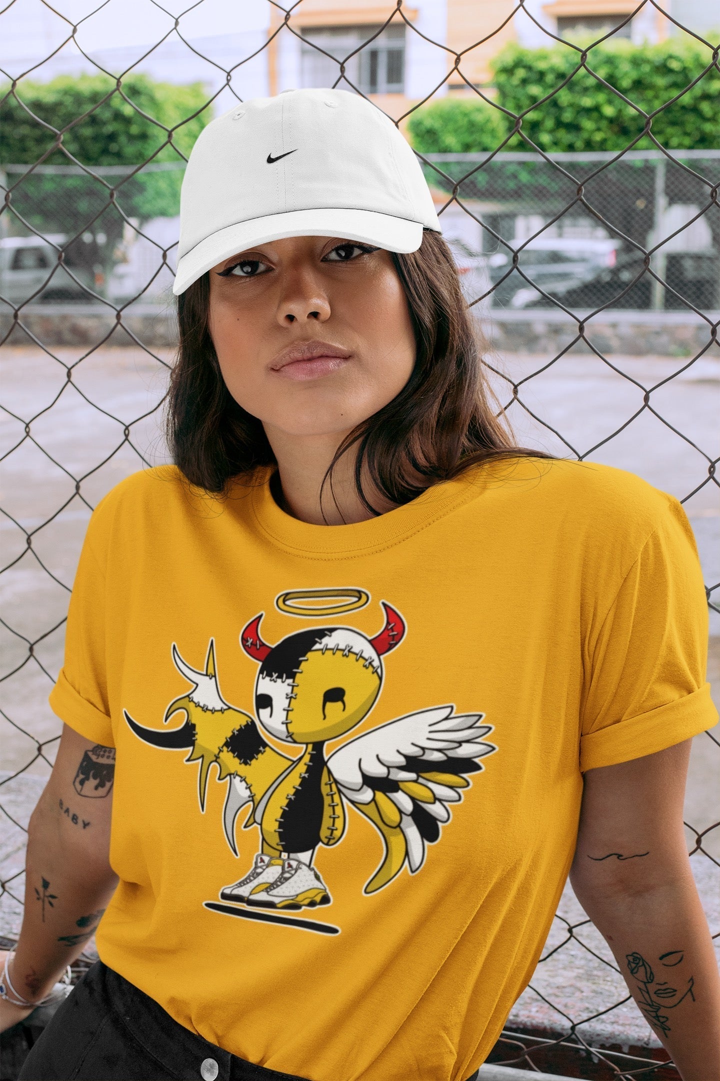 Jordan 13 Del Sol Shirt To Match Jordans Devil Angel Sneaker Tees Jordan 13 Del Sol Drip Gear Zone Sneaker Matching Clothing Unisex Shirts