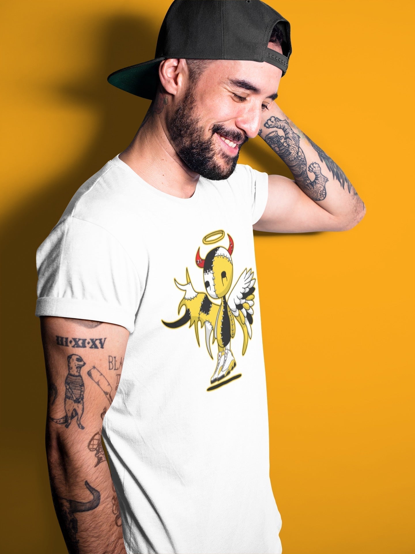 Jordan 13 Del Sol Shirt To Match Jordans Devil Angel Sneaker Tees Jordan 13 Del Sol Drip Gear Zone Sneaker Matching Clothing Unisex Shirts