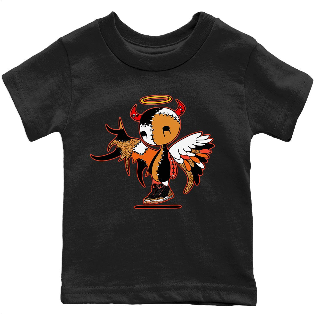 Jordan 3 Kumquat Sneaker Matching T-Shirt Devil Angel Sneaker Tees Jordan 3 Kumquat Sneaker Release Tees Kids Shirts