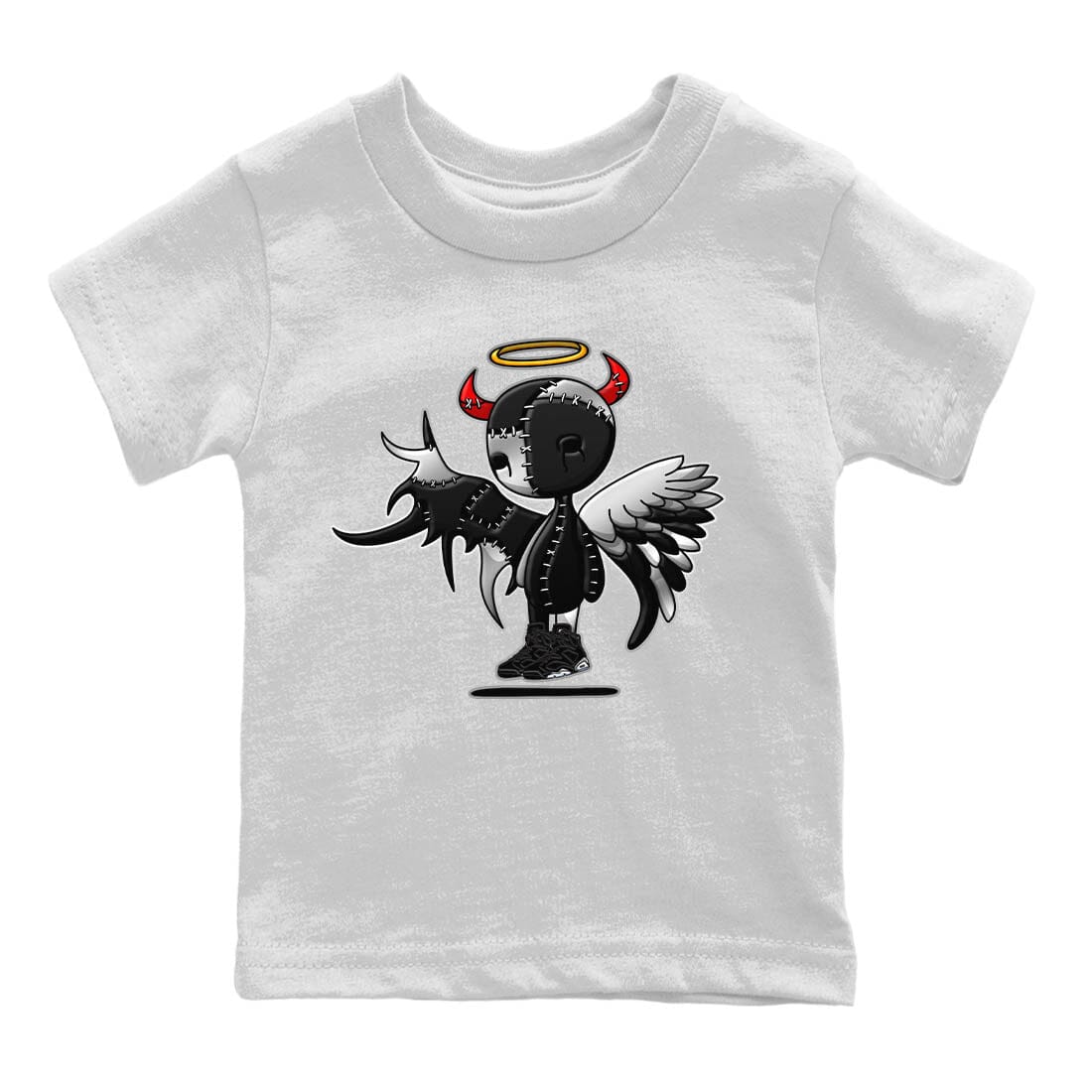 Jordan 6 Chrome Sneaker Matching T-Shirt Devil Angel Sneaker Tees Jordan 6 Chrome Sneaker Release Tees Kids Shirts