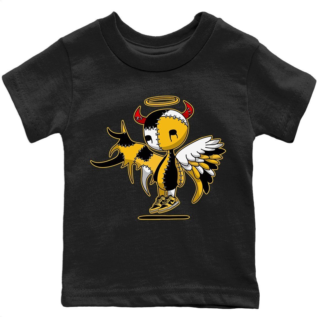Dunk Championship Goldenrod Sneaker Match Tees Devil Angel Sneaker Tees Dunk Championship Goldenrod Jordan to match sneaker T-Shirt Kids Shirts